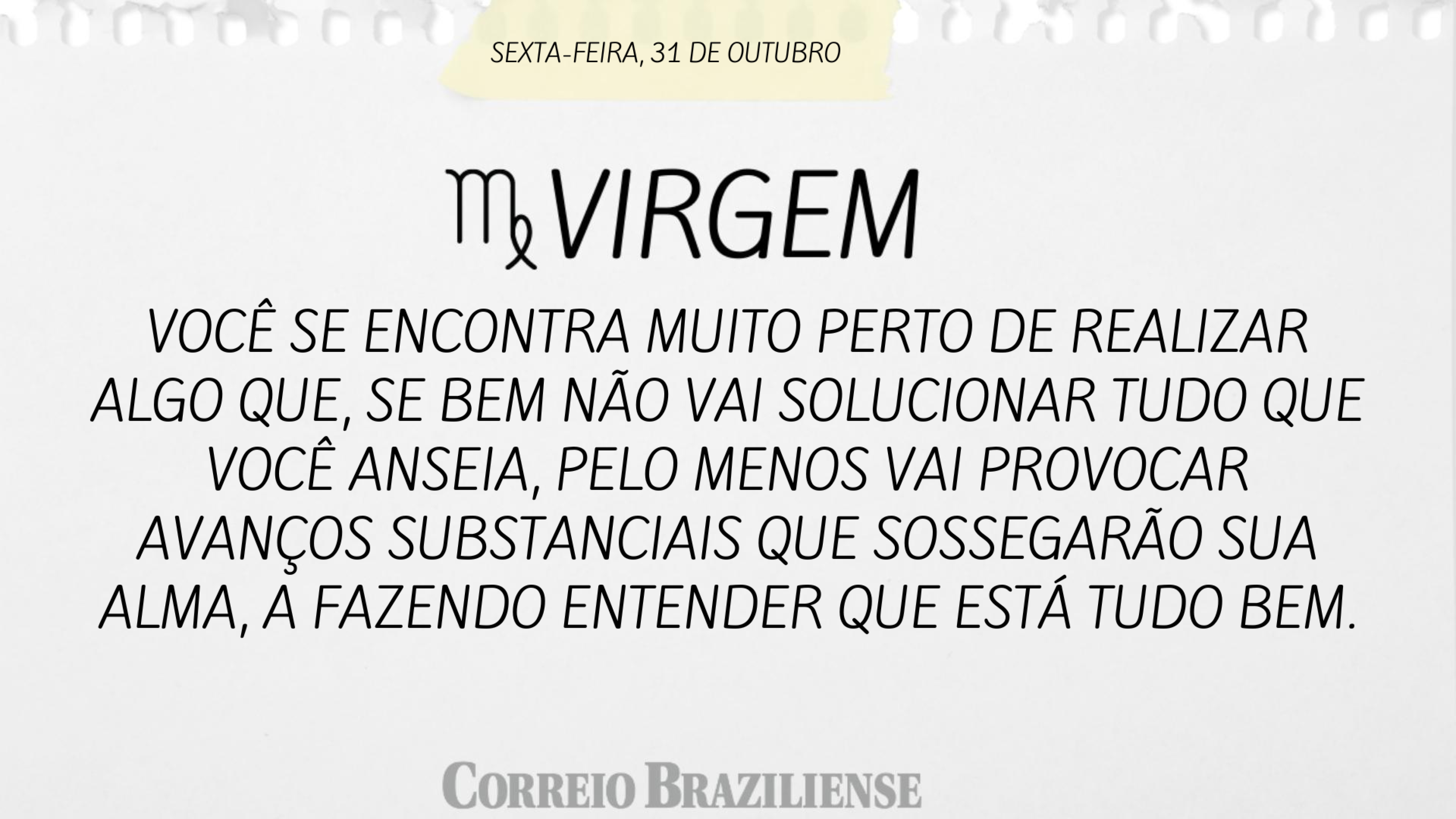 Hor&oacute;scopo desta sexta