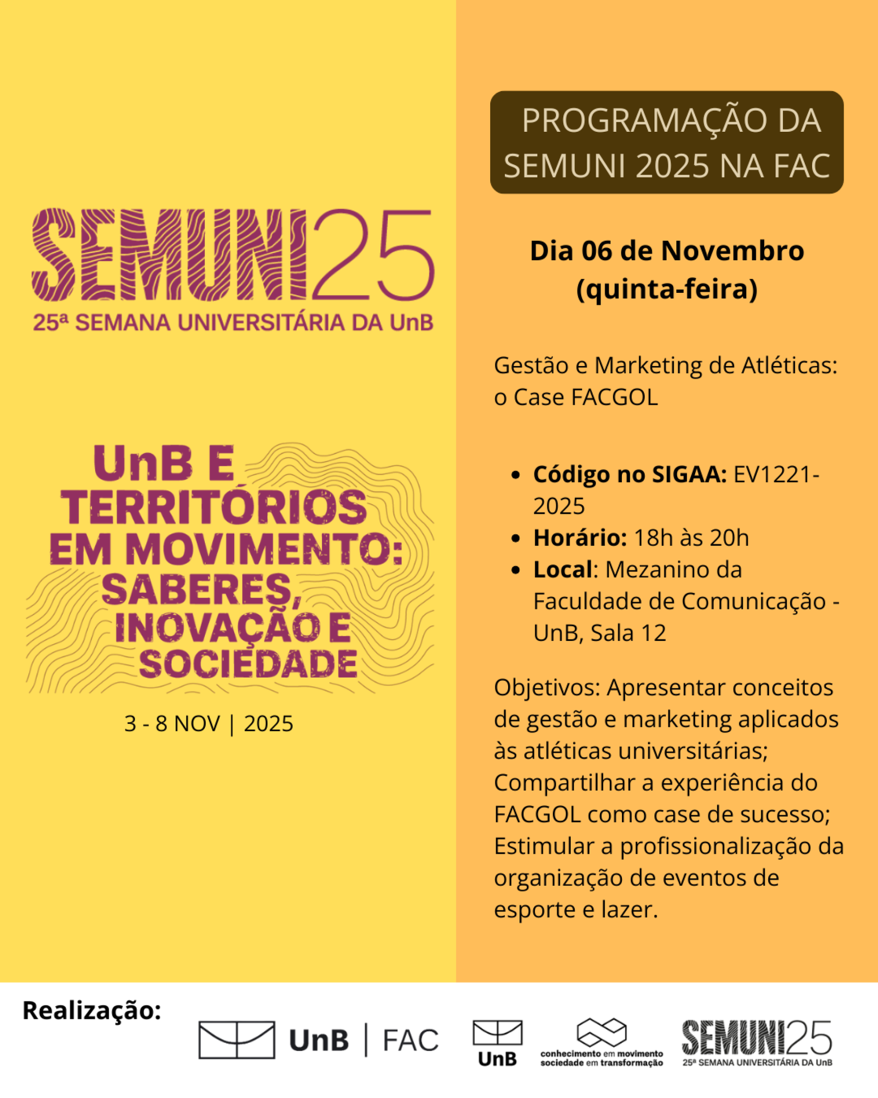 Programa&ccedil;&atilde;o 25&ordf; Semuni