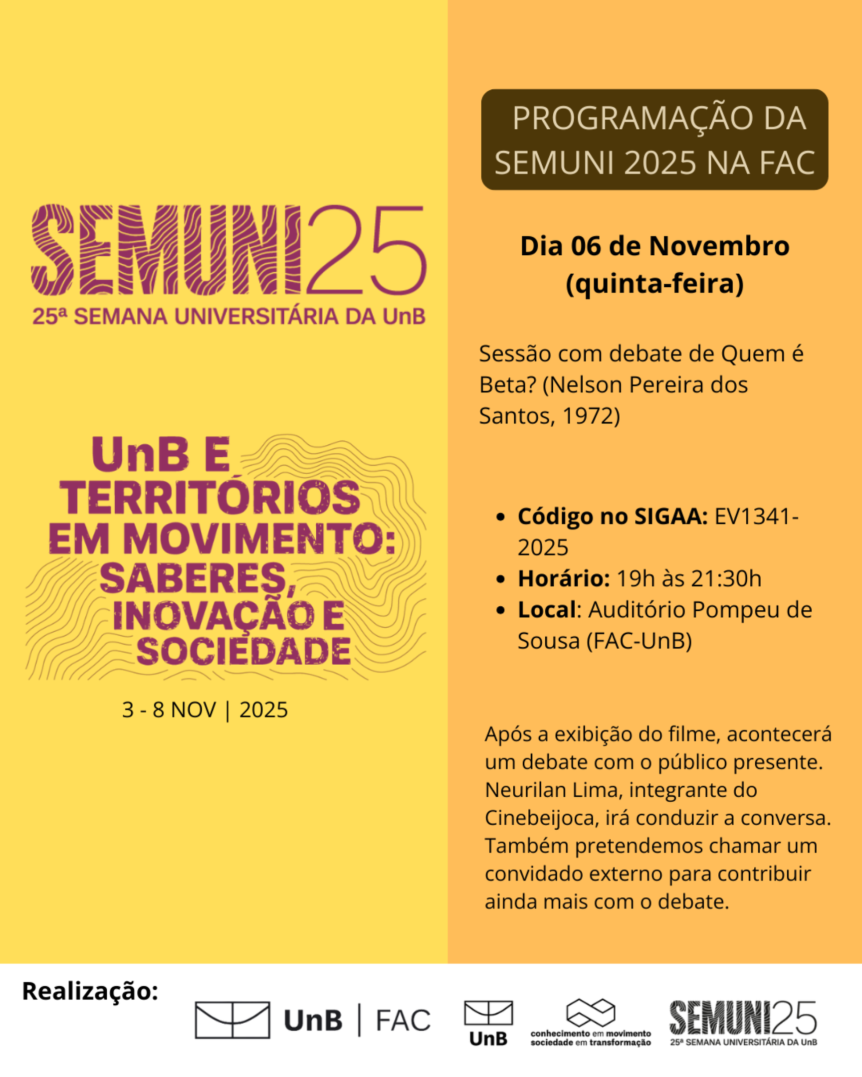 Programa&ccedil;&atilde;o 25&ordf; Semuni
