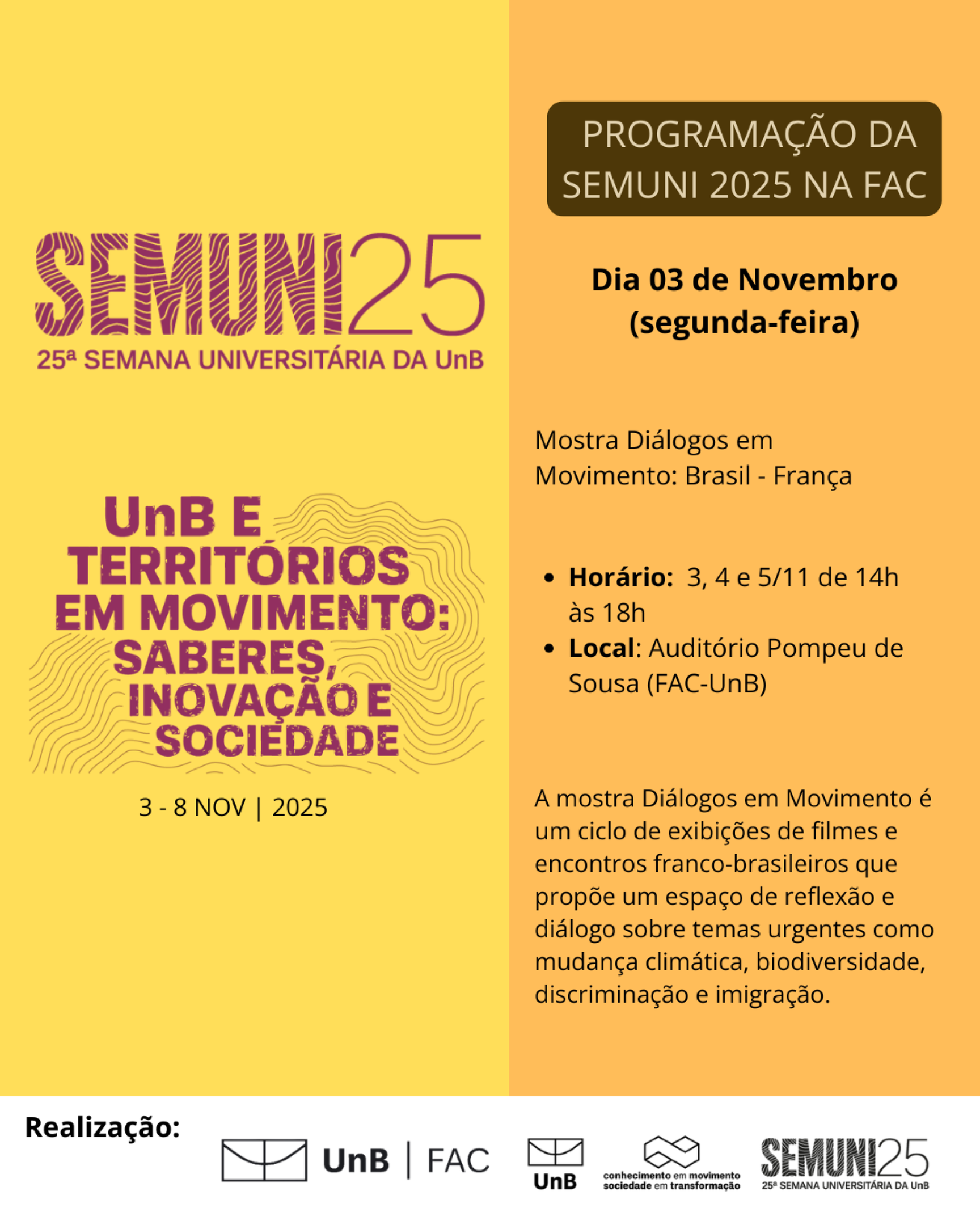 Programa&ccedil;&atilde;o 25&ordf; Semuni