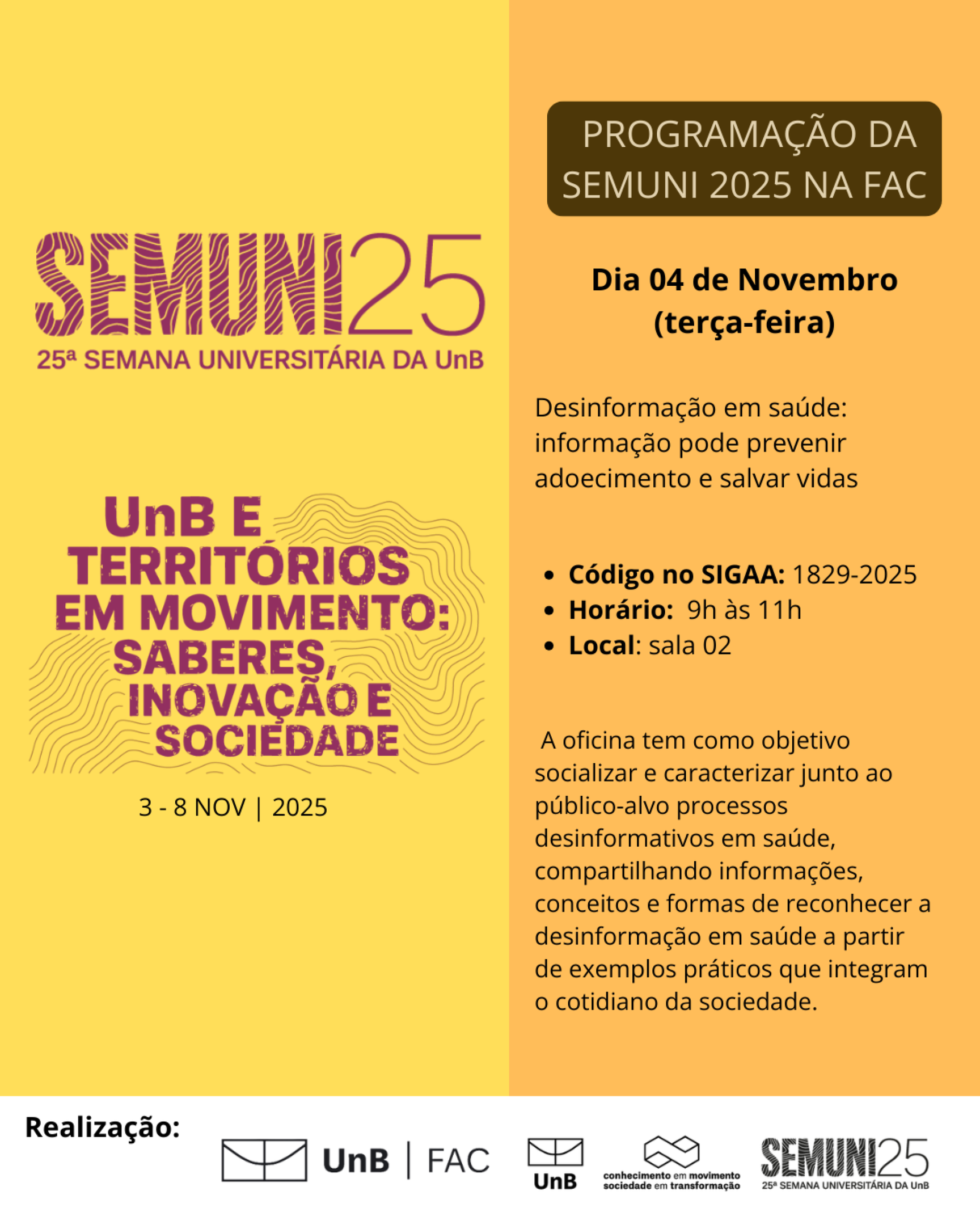 Programa&ccedil;&atilde;o 25&ordf; Semuni