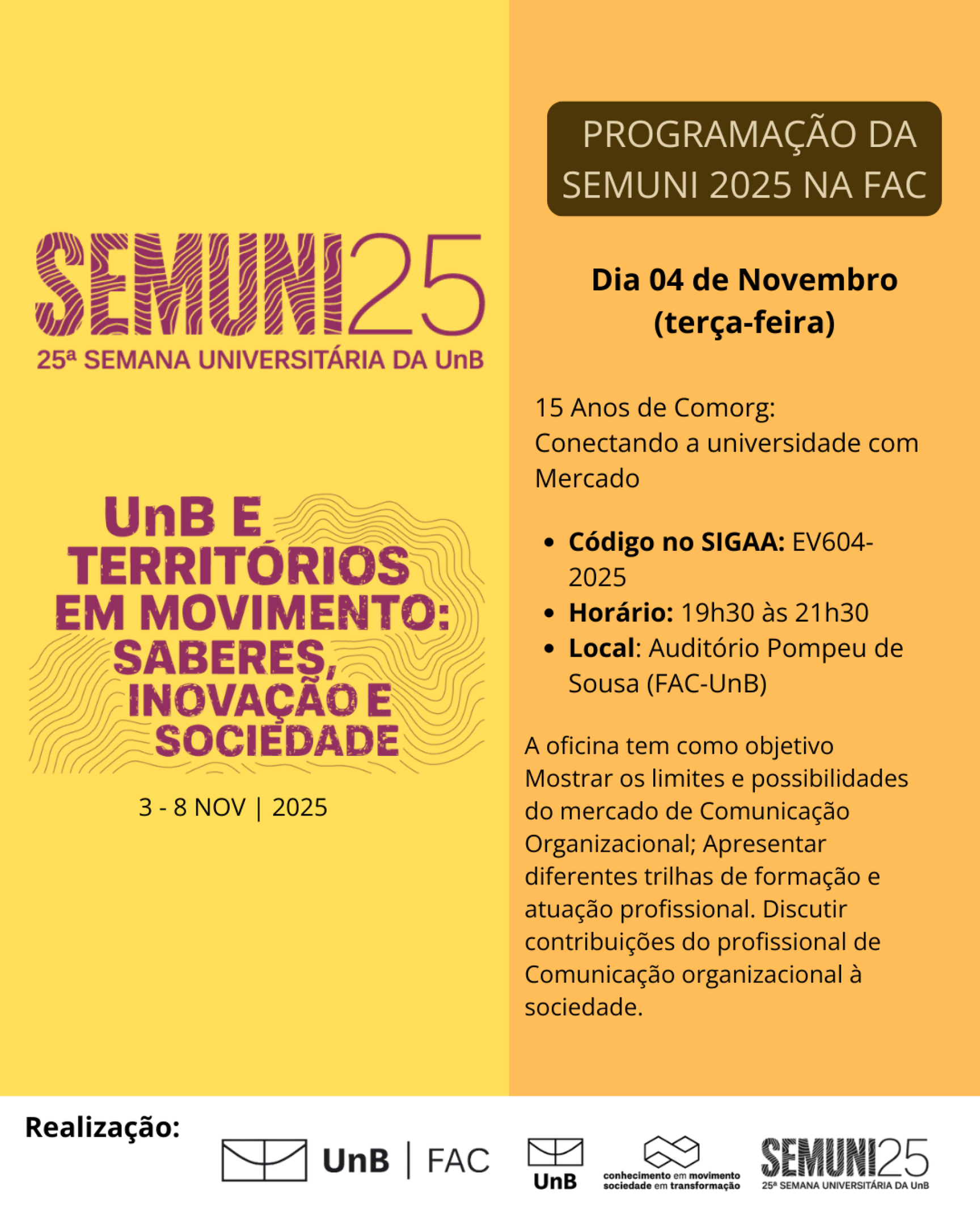 Programa&ccedil;&atilde;o 25&ordf; Semuni