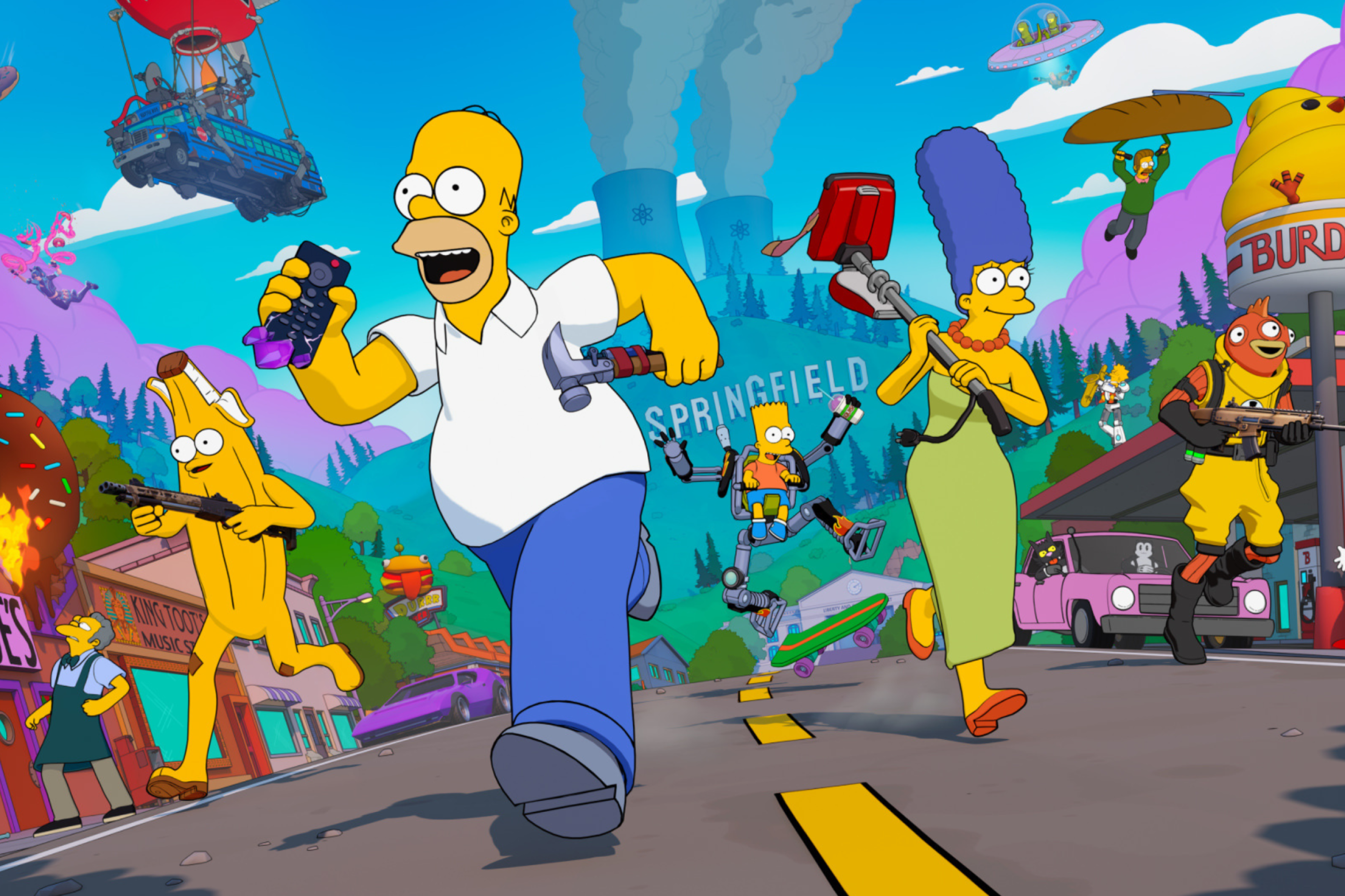 Nova Temporada de Fortnite muda mapa para Springfield, de Os Simpsons