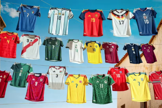 Ao todo, uniformes de 22 seleções foram lançados -  (crédito: Adidas)