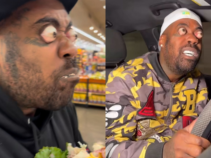 Chef Boy Bonez tem a habilidade de saltar os olhos para fora do rosto -  (crédito: Reprodução/Instagram/@chefboybonez)