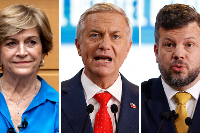 Ao todo, oito candidatos concorrem à presidência do Chile. Além de Jara (segunda à esquerda), Kast, Matthei e Kaiser, estão Franco Parisi, Harold Mayne-Nicholls, Marco Enríquez-Ominami e Eduardo Artés. -  (crédito: Getty Images)