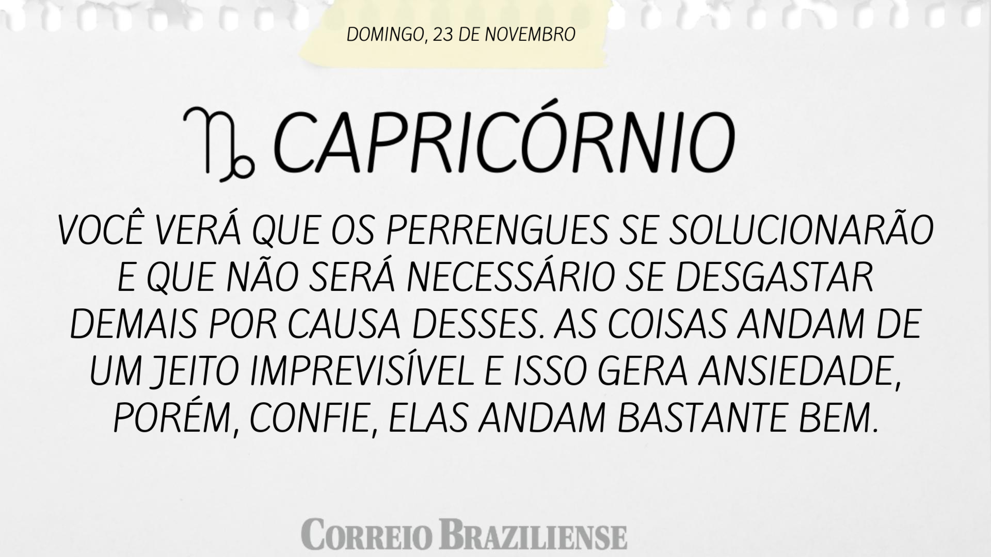 Horóscopo | 23 de novembro