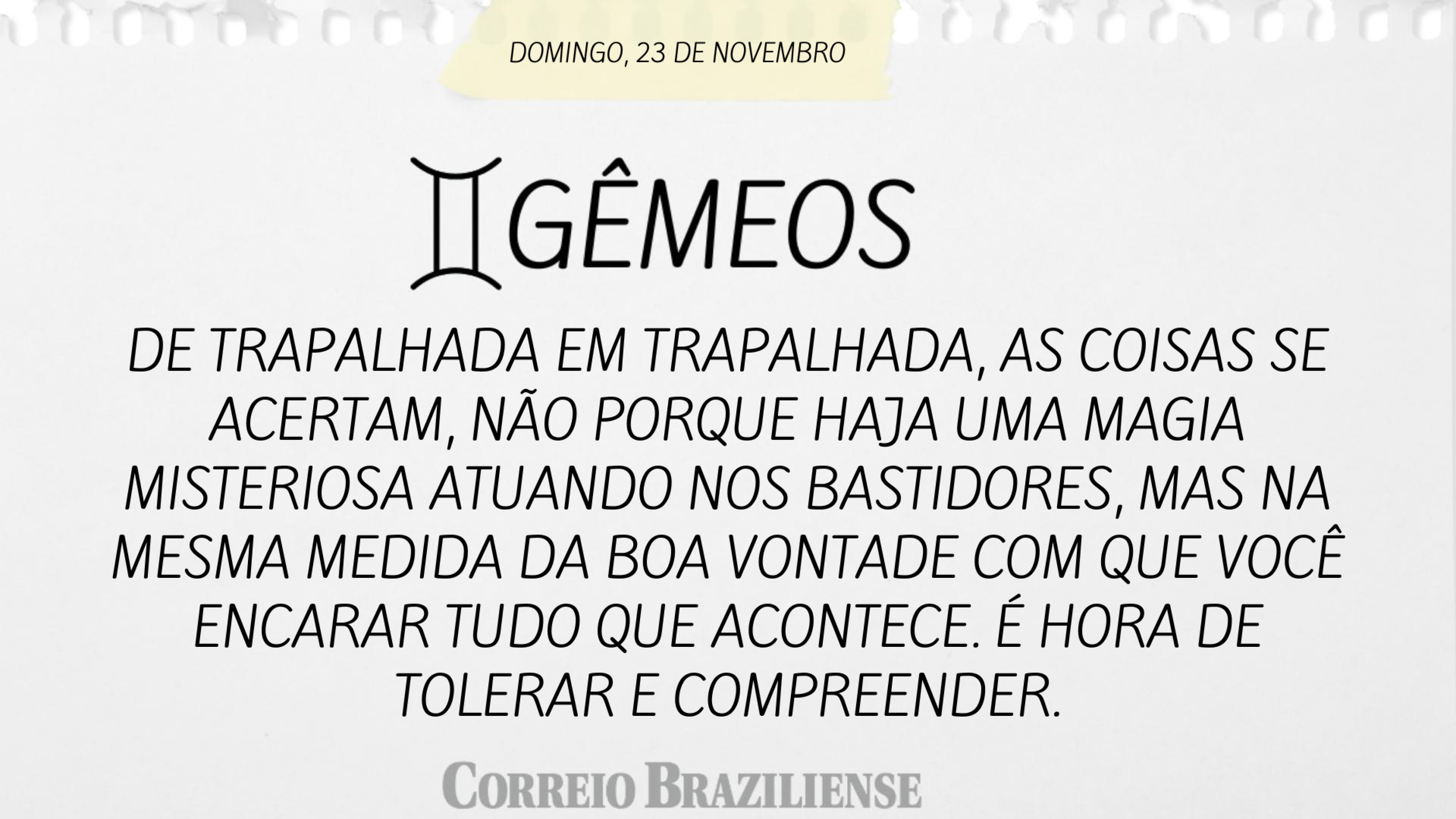 Horóscopo | 23 de novembro