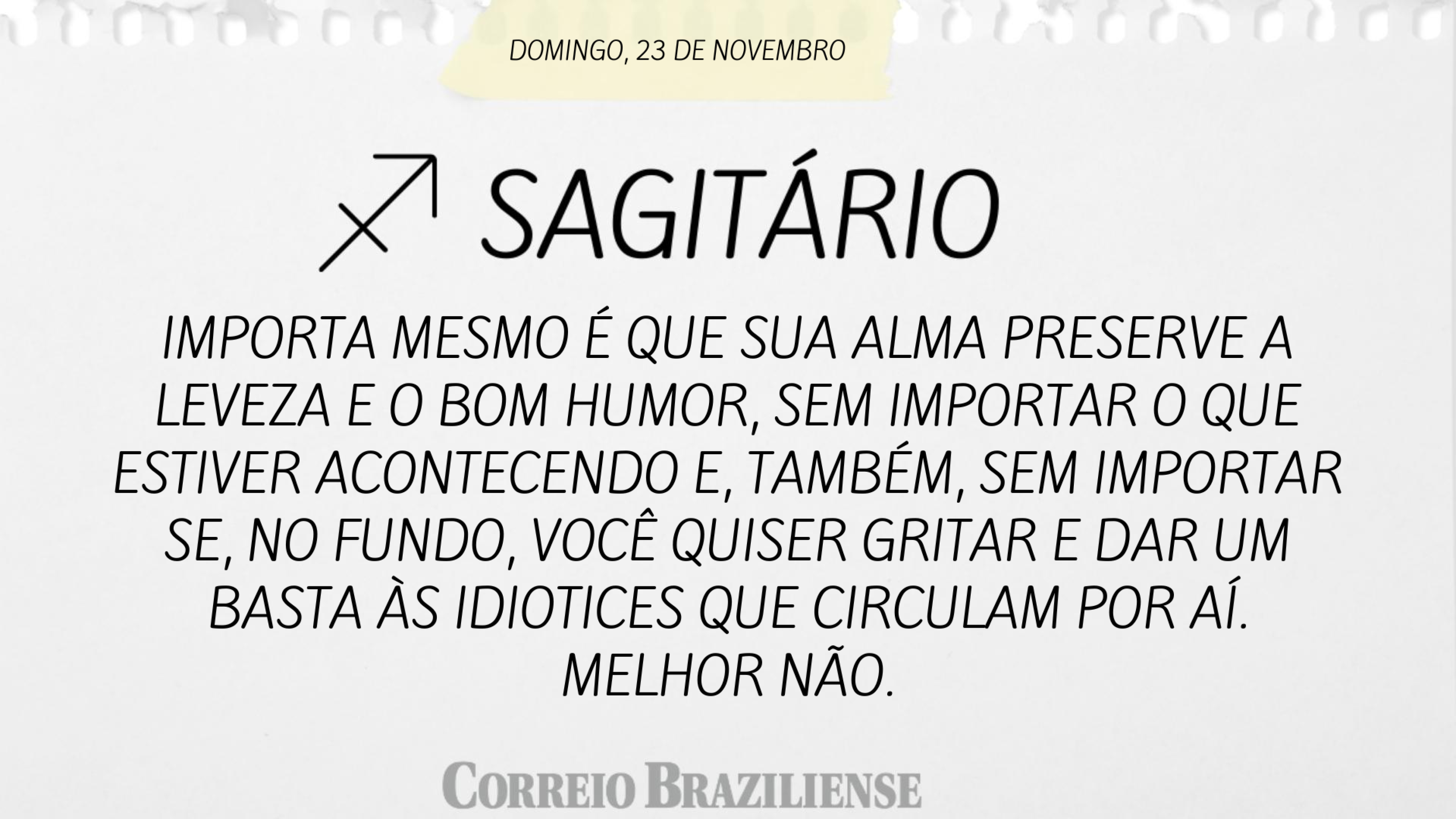 Horóscopo | 23 de novembro