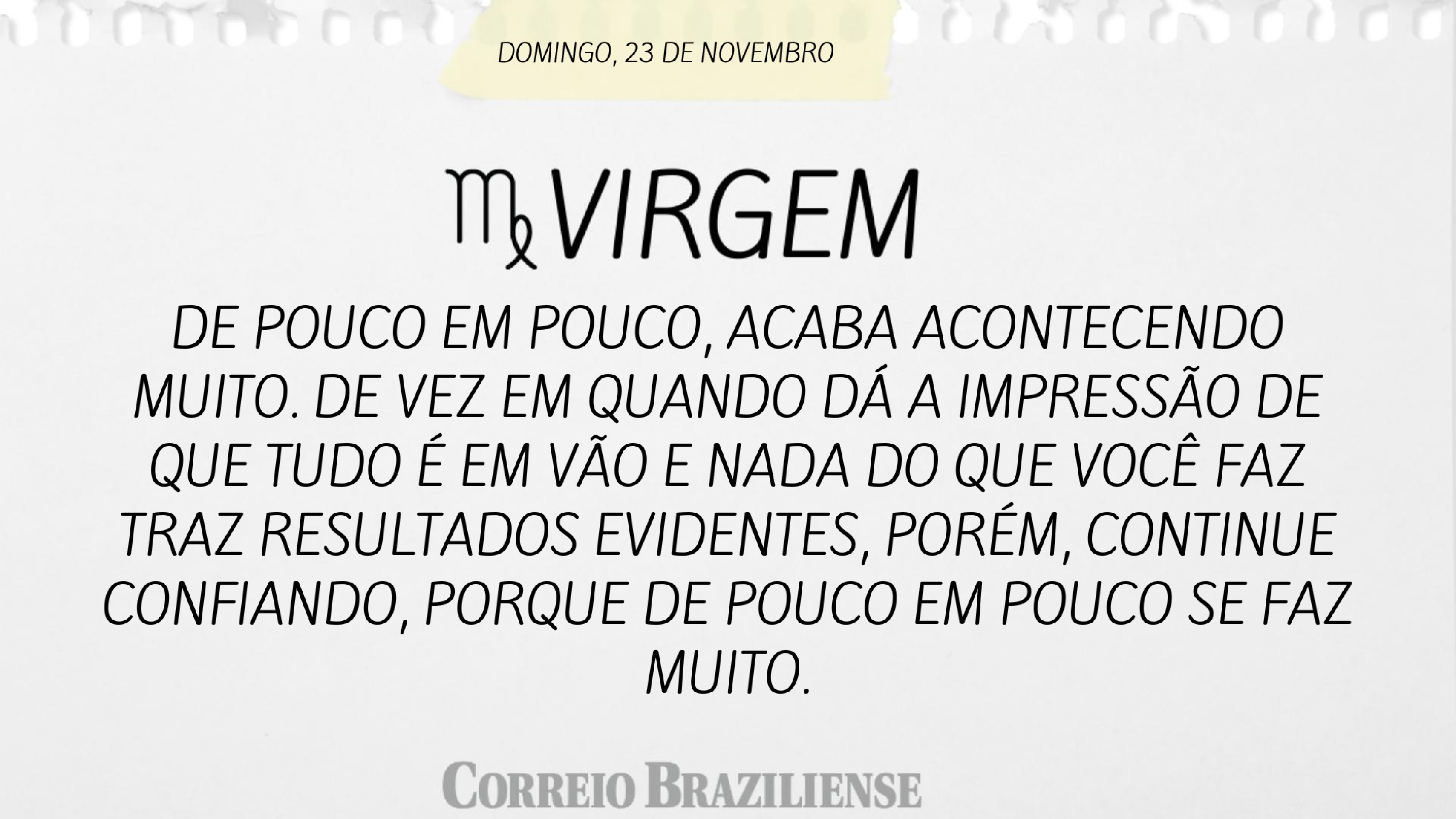 Horóscopo | 23 de novembro