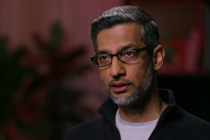 Pichai diz que o Google, com um Pichai diz que o Google, com um