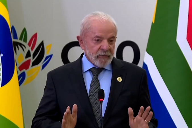 Presidente Lula fala com imprensa em evento do G20 - (crédito: Reprodução/CanalGov) Presidente Lula fala com imprensa em evento do G20 - (crédito: Reprodução/CanalGov)