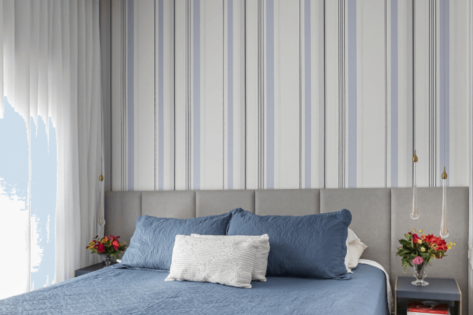 O papel de parede ajuda a renovar os ambientes (Projeto: Cristiane Schiavoni | Imagem: Carlos Piratininga) - (crédito: EdiCase) O papel de parede ajuda a renovar os ambientes (Projeto: Cristiane Schiavoni | Imagem: Carlos Piratininga) - (crédito: EdiCase)