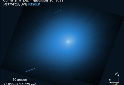 Recem descoberto, o 3I/ATLAS é o terceiro objeto originado fora do Sistema Solar já identificado passando por nossa vizinhança cósmica -  (crédito: NASA/ESA)