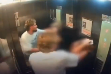 Imagens mostram momento da agressão - (crédito: Reprodução/Redes Sociais ) Imagens mostram momento da agressão - (crédito: Reprodução/Redes Sociais )