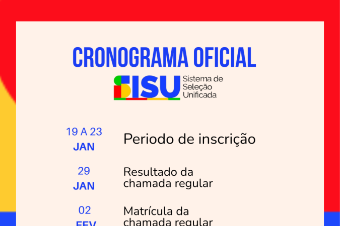 Cronograma oficial do SIsu 2026 -  (crédito: Divulgação/Correio Braziliense)