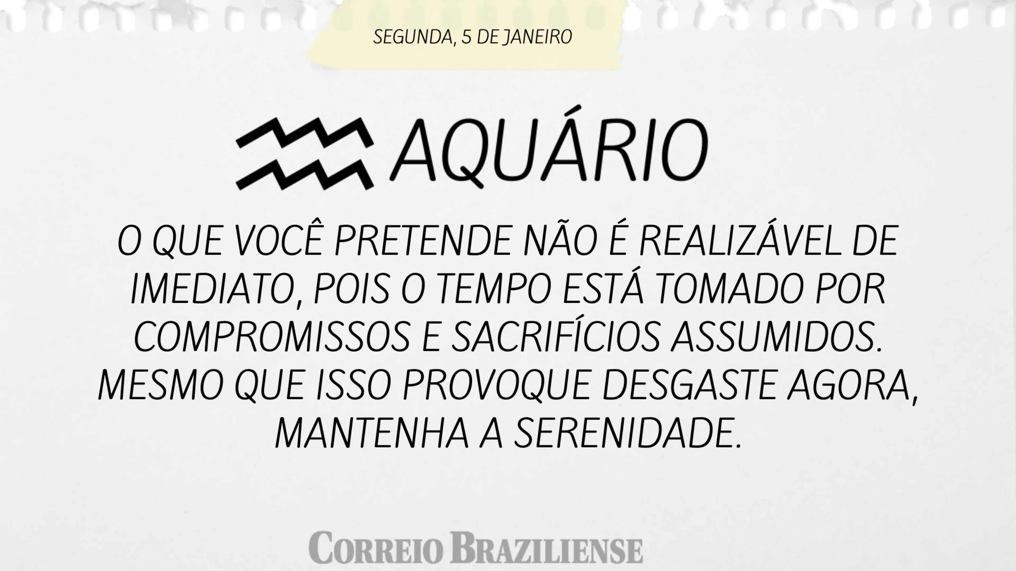 Hor&oacute;scopo desta segunda-feira, 5 de janeiro de 2026