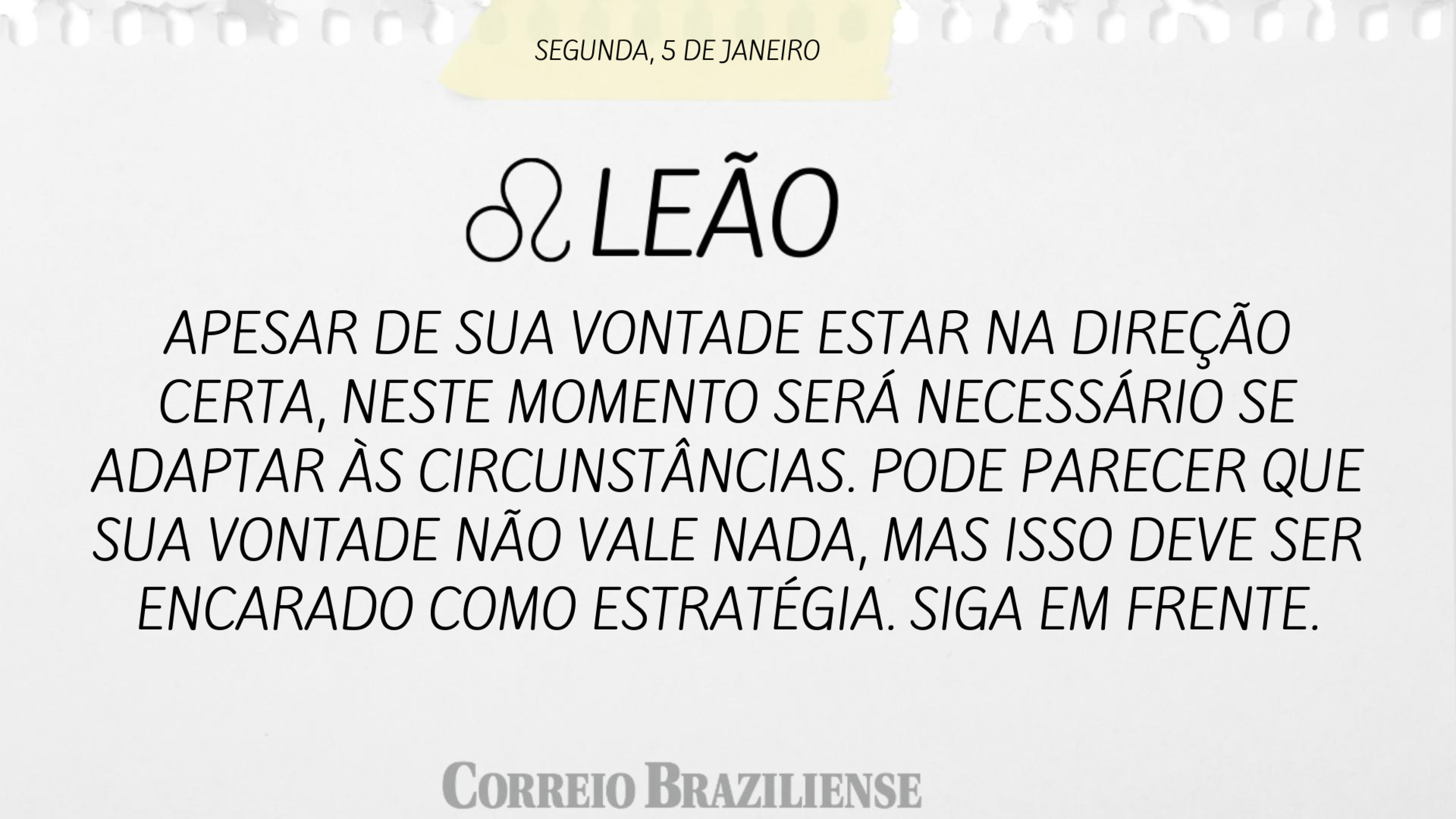 Hor&oacute;scopo desta segunda-feira, 5 de janeiro de 2026