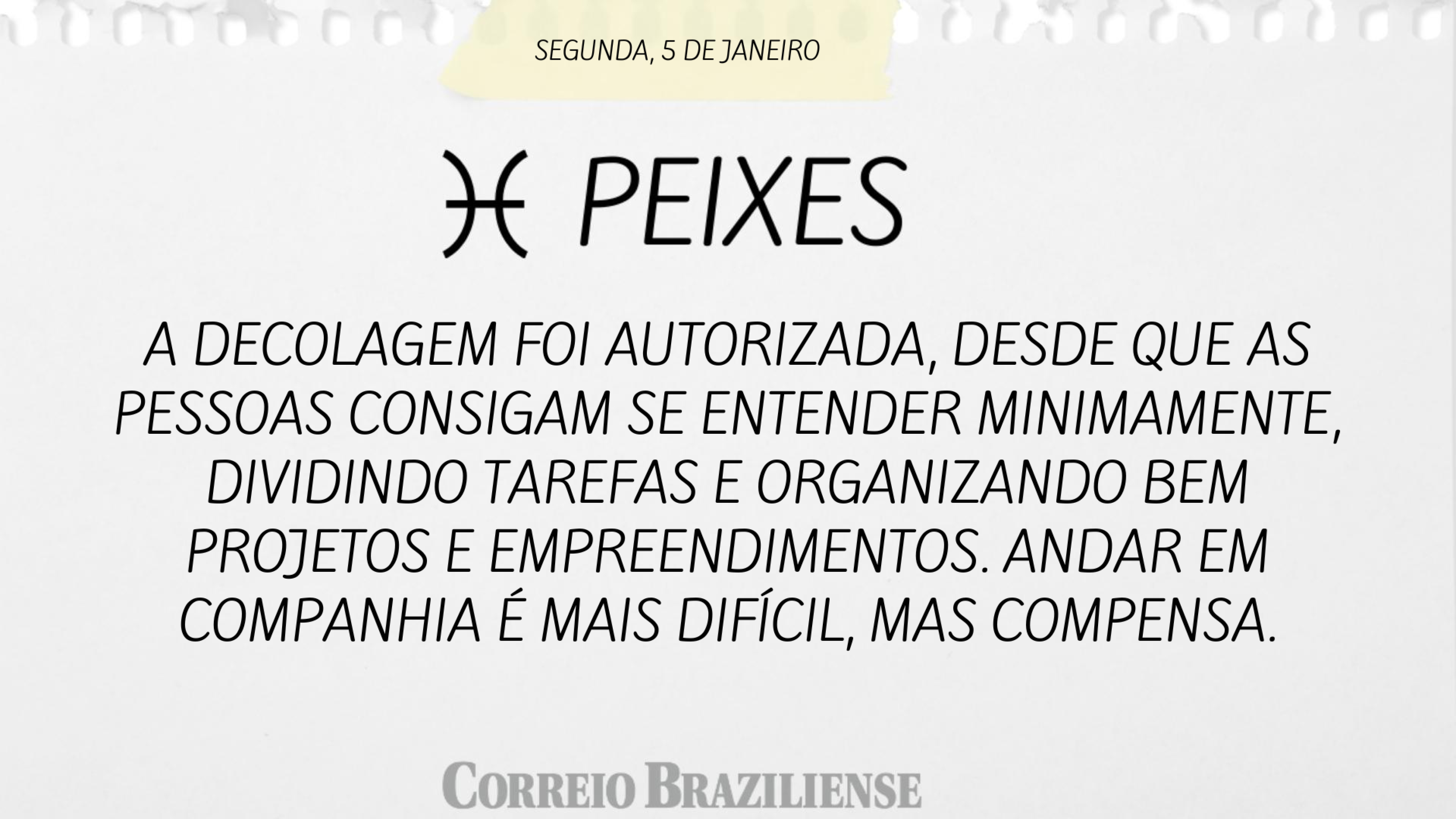 Hor&oacute;scopo desta segunda-feira, 5 de janeiro de 2026