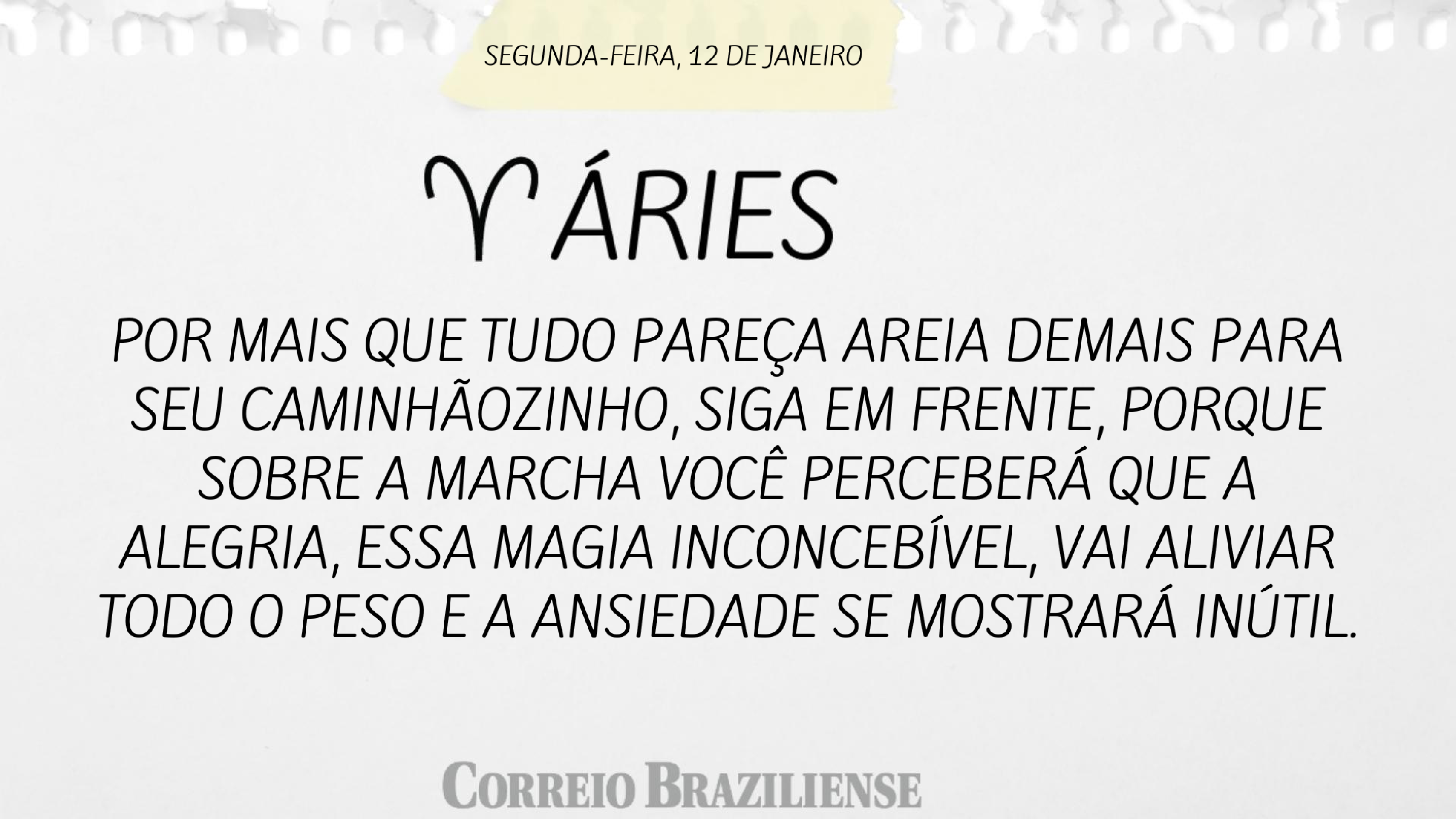 Hor&oacute;scopo desta segunda-feira