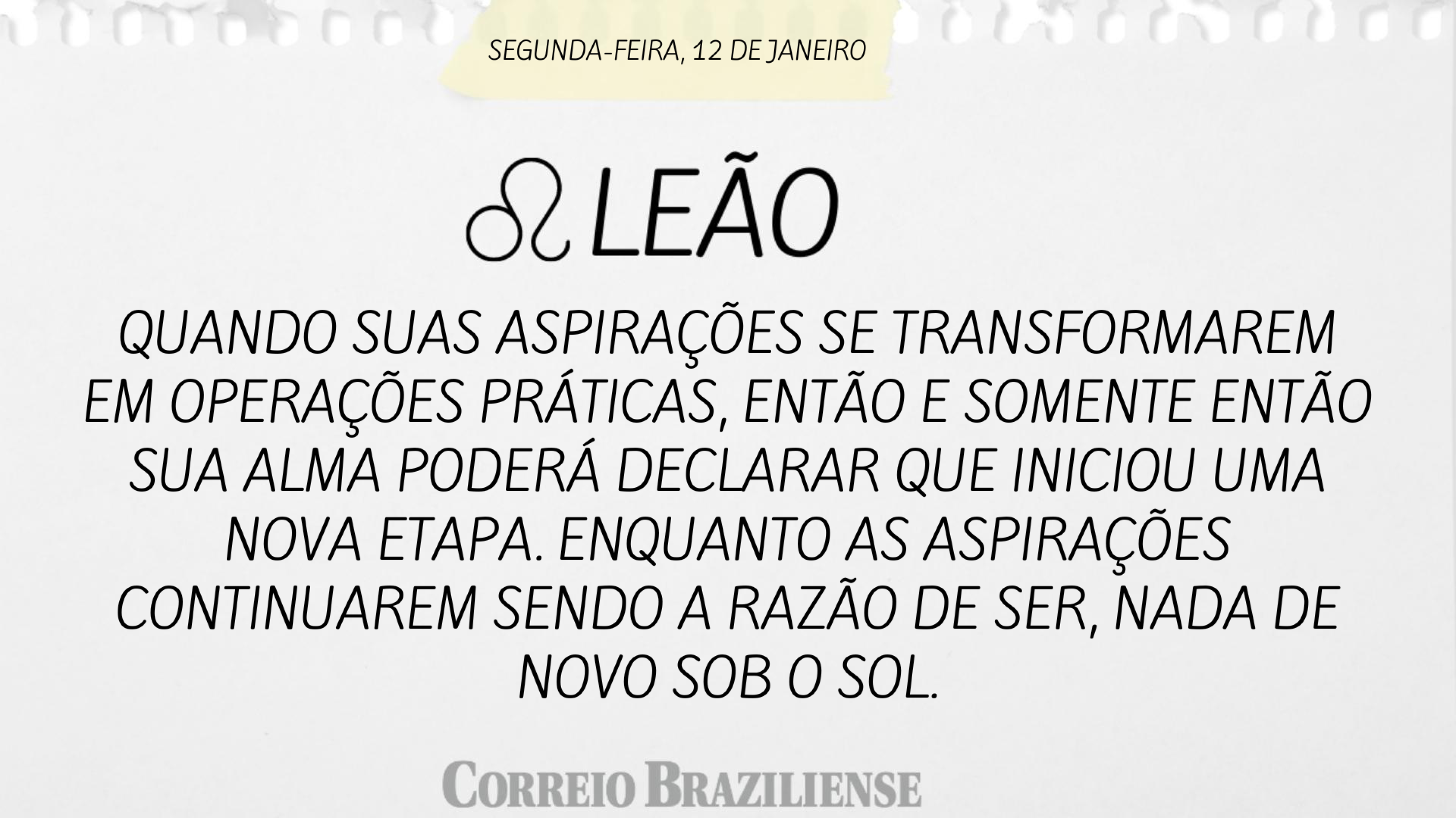 Hor&oacute;scopo desta segunda-feira
