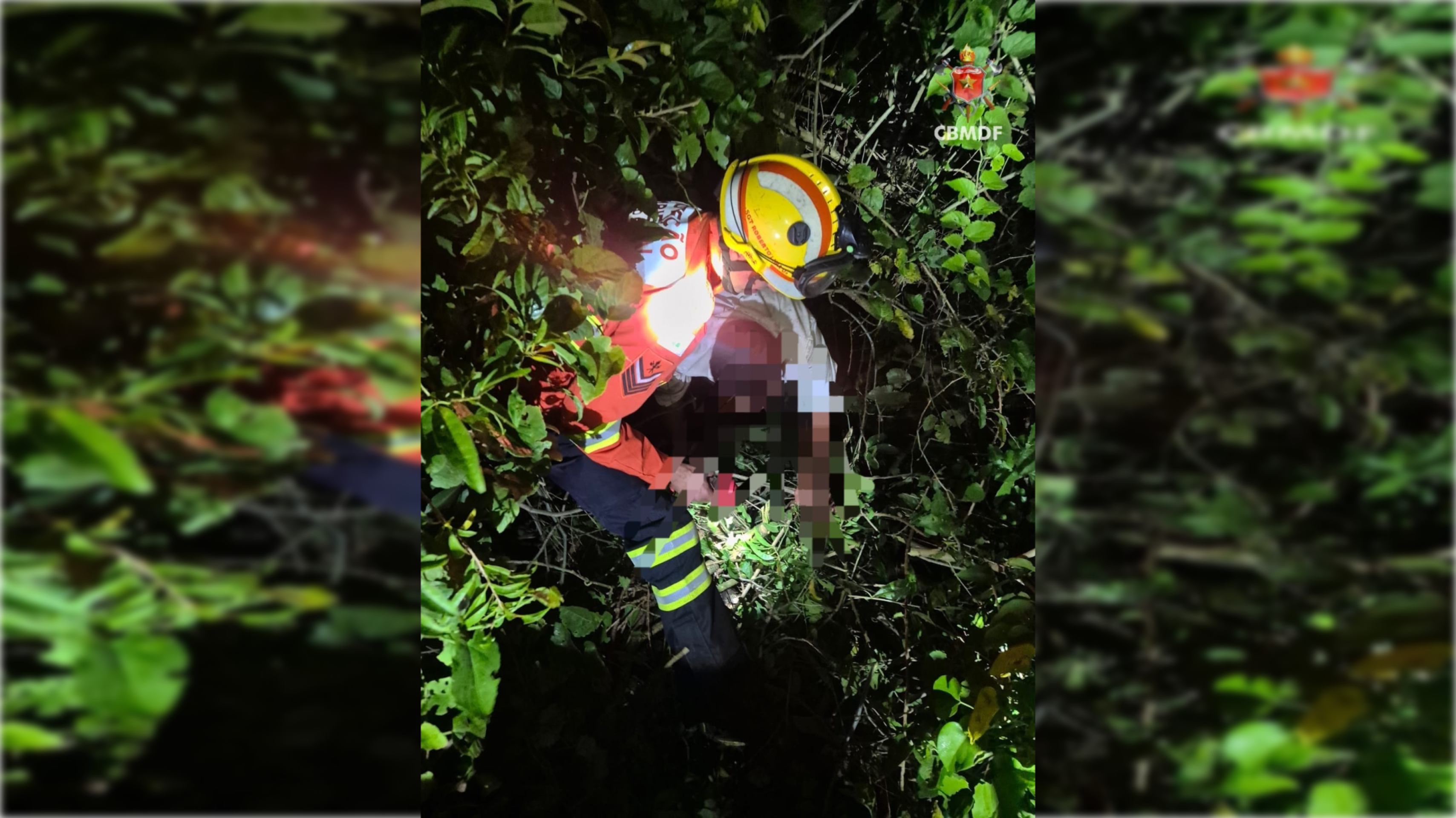 Após oito horas perdido em mata do DF, homem é resgatado pelos bombeiros