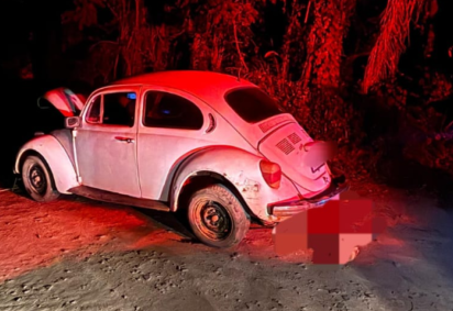 Motorista do Fusca atropelou e matou pedestre em estrada rural do Sul de Minas -  (crédito: Corpo de Bombeiros/Reprodução) -Motorista do Fusca atropelou e matou pedestre em estrada rural do Sul de Minas -  (crédito: Corpo de Bombeiros/Reprodução)