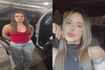 Aralyn Martinez, de 24 anos, foi presa após arremessar um peso de 11 quilos na cabeça de uma rival amorosa -  (crédito: Reprodu&ccedil;&atilde;o / Distrito 4 do Gabinete do Delegado do Condado de Harris / Facebook / Aralyn Martinez)