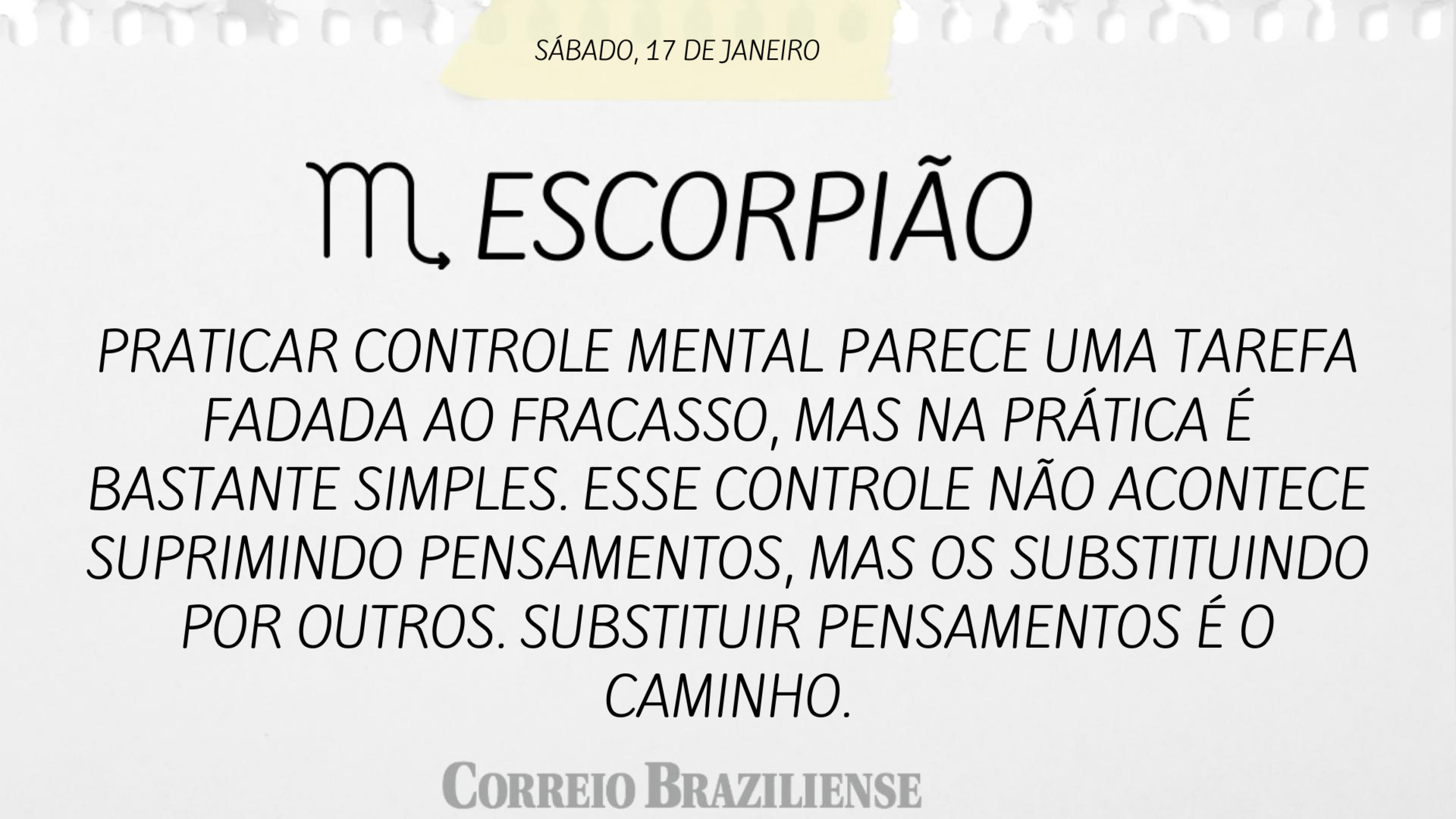 Hor&oacute;scopo | 17 de janeiro