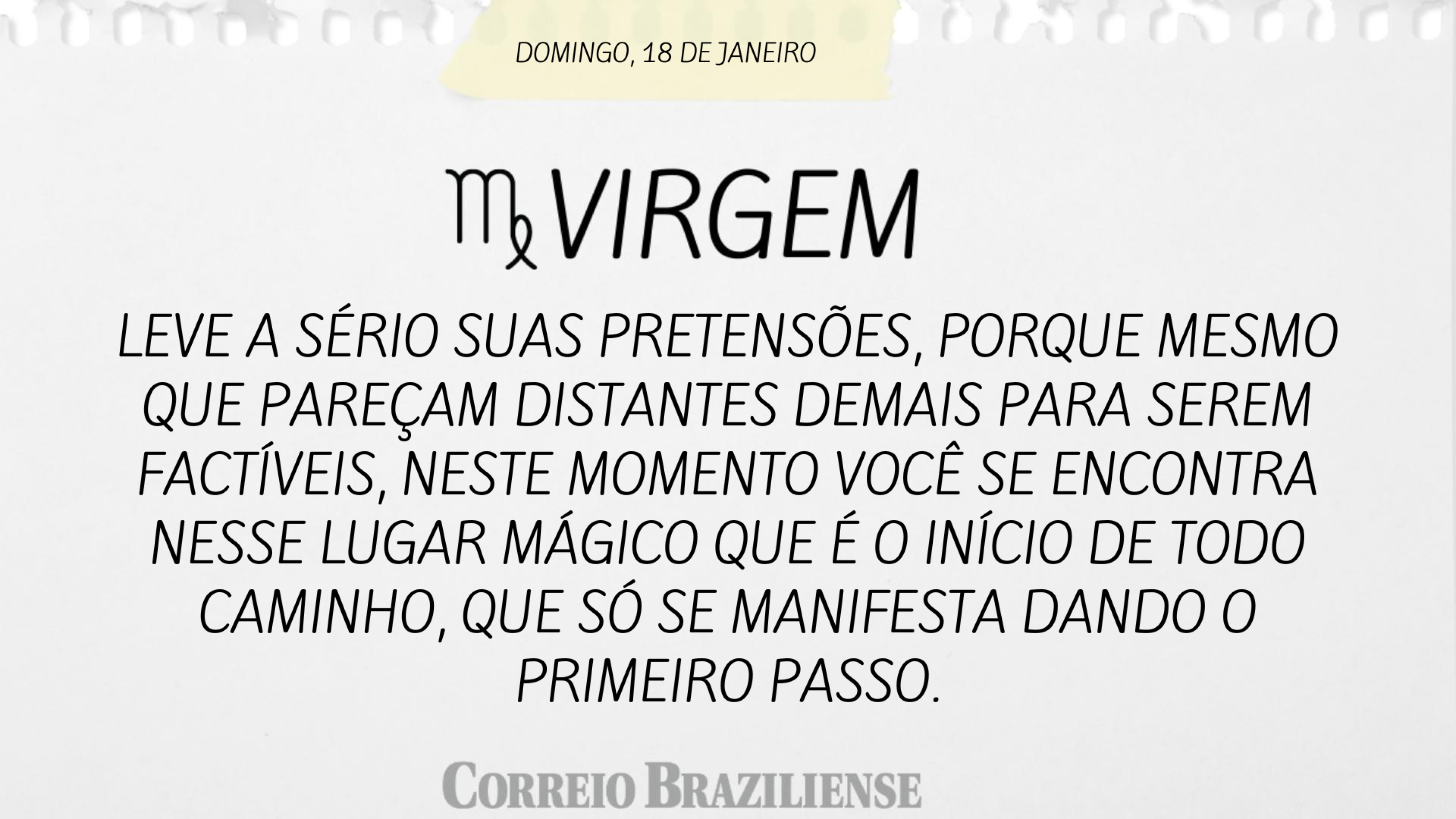 Hor&oacute;scopo | 18 de janeiro