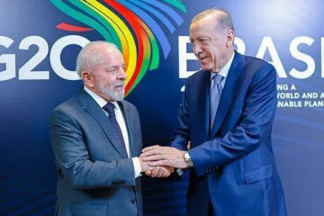 Lula e o presidente da Turquia, Recep Tayyip Erdogan -  (crédito: Ricardo Stuckert/PR)