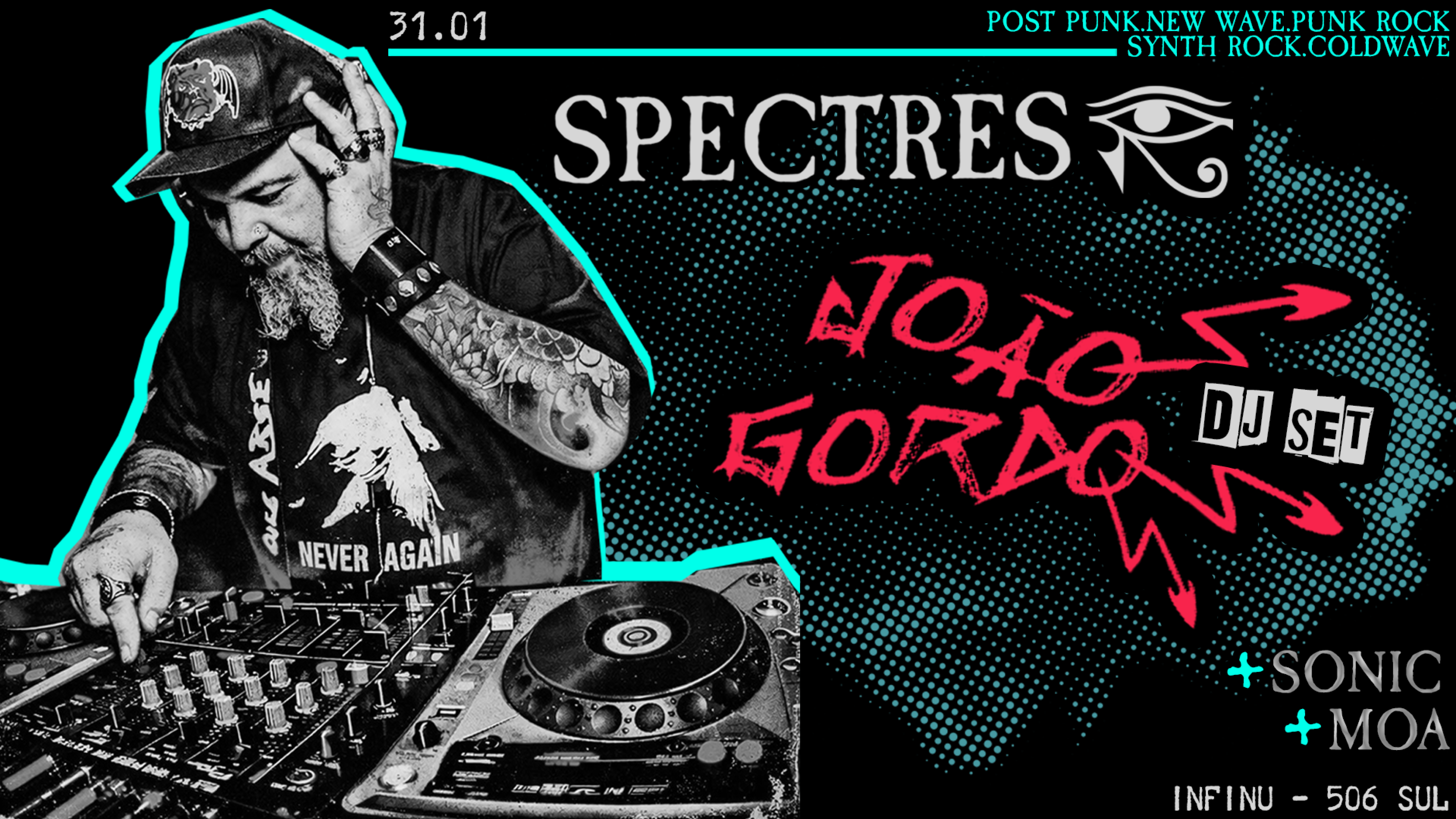 João Gordo é DJ em festa de punk-rock na Infinu neste sábado (31/1)