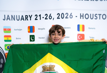 Augusto de Paula Bezerra, 8 anos, medalhista de bronze na olimpíada internacional de ciências Copernicus Global Round 2026.
 -  (crédito: Augusto de Paula Bezerra, 8 anos, medalhista de bronze na olimpíada internacional de ciências Copernicus Global Round 2026.)