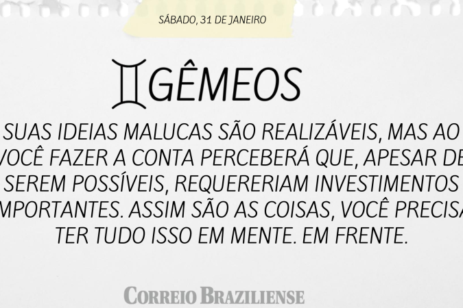 Horóscopo deste sábado