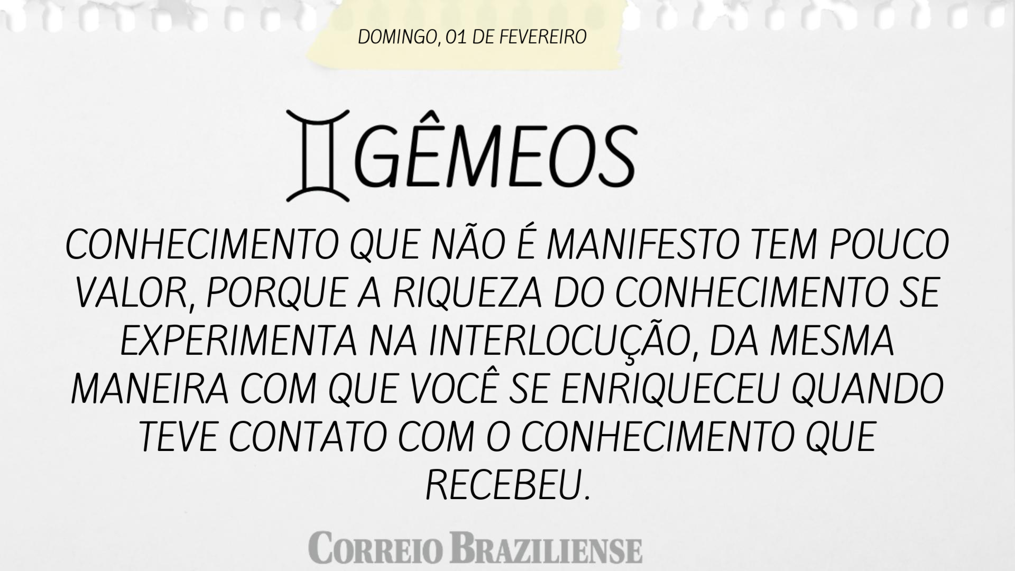 Hor&oacute;scopo deste domingo