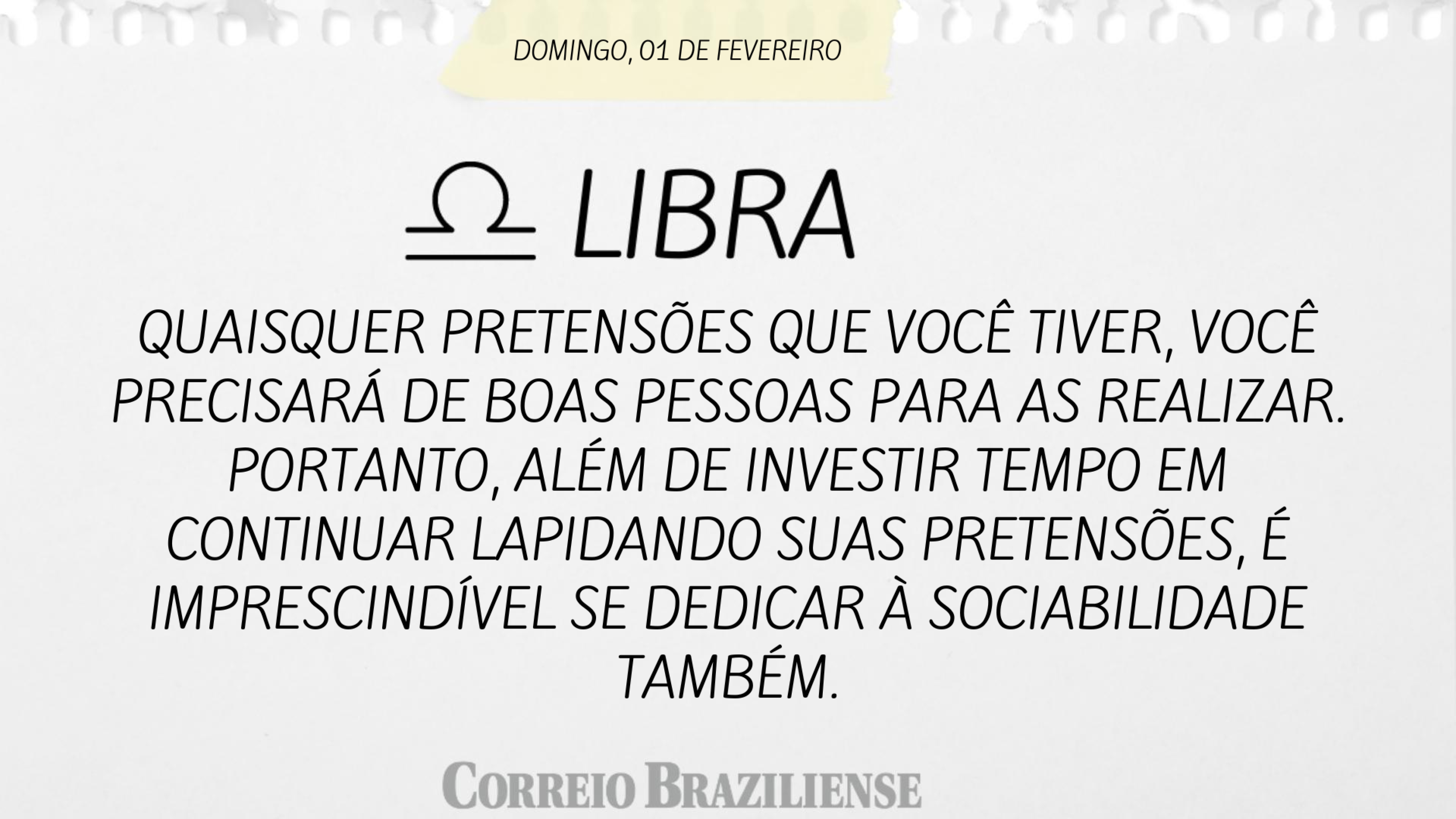 Hor&oacute;scopo deste domingo