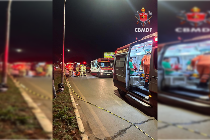 Acidente ocorreu no Gama - (crédito: CBMDF/Divulgação) Acidente ocorreu no Gama - (crédito: CBMDF/Divulgação)