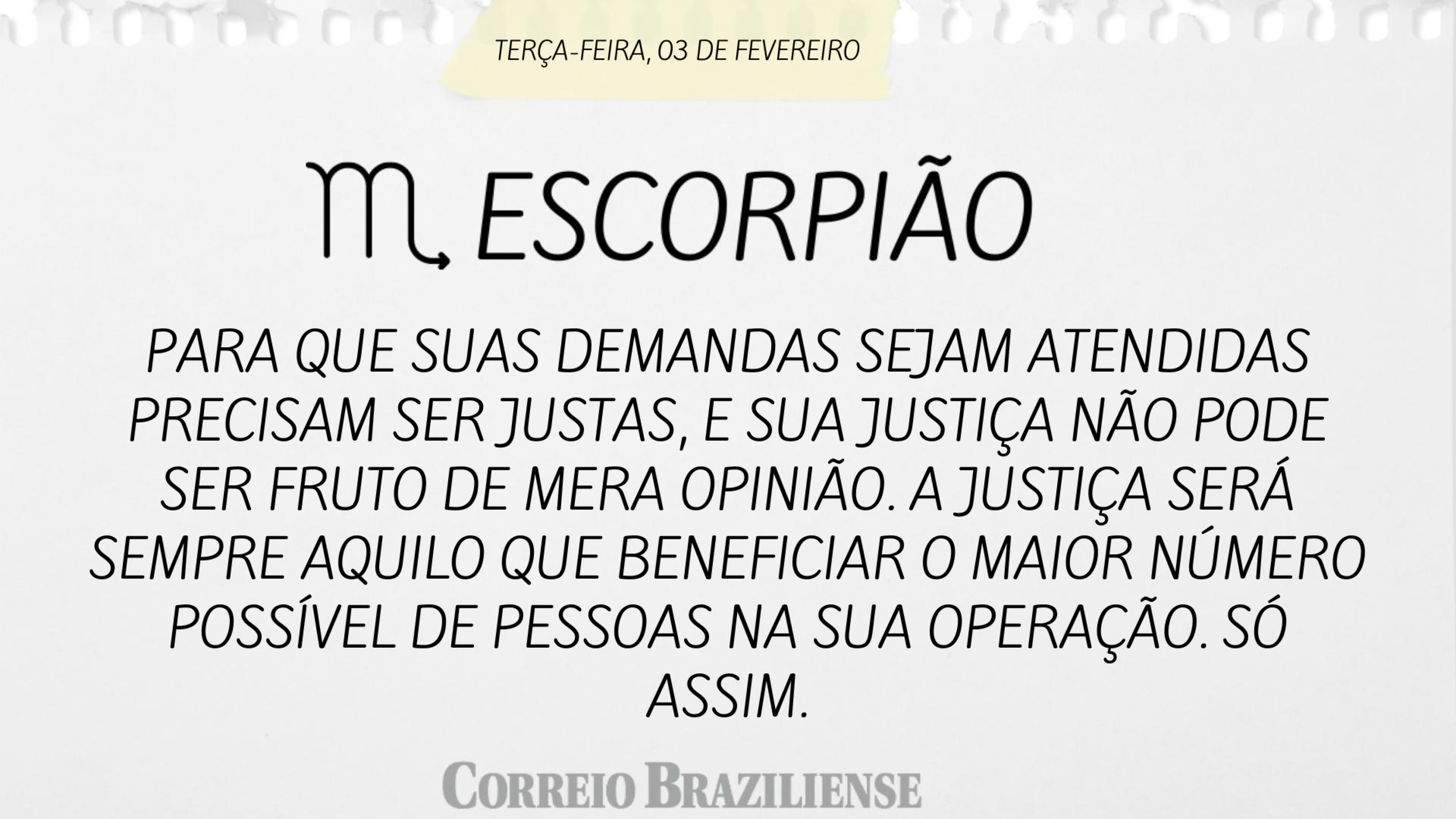 Hor&oacute;scopo desta ter&ccedil;a