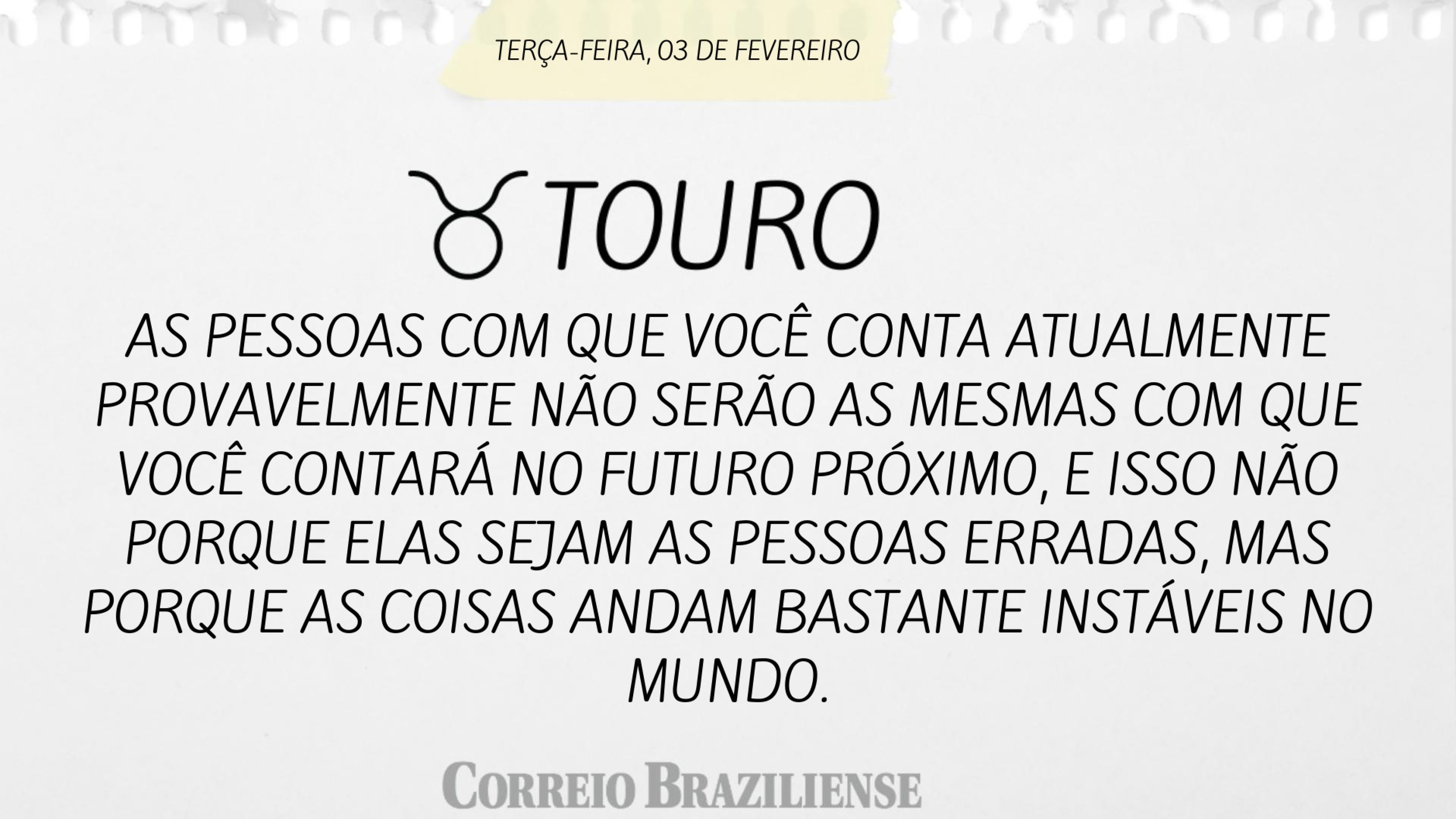 Hor&oacute;scopo desta ter&ccedil;a