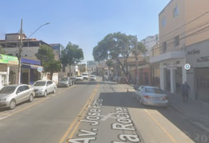 Crime aconteceu na noite dessa segunda-feira (2/2), na Avenida José Faria da Rocha, no Bairro Eldorado, em Contagem (MG) -  (crédito: Google Street View/Reprodução)