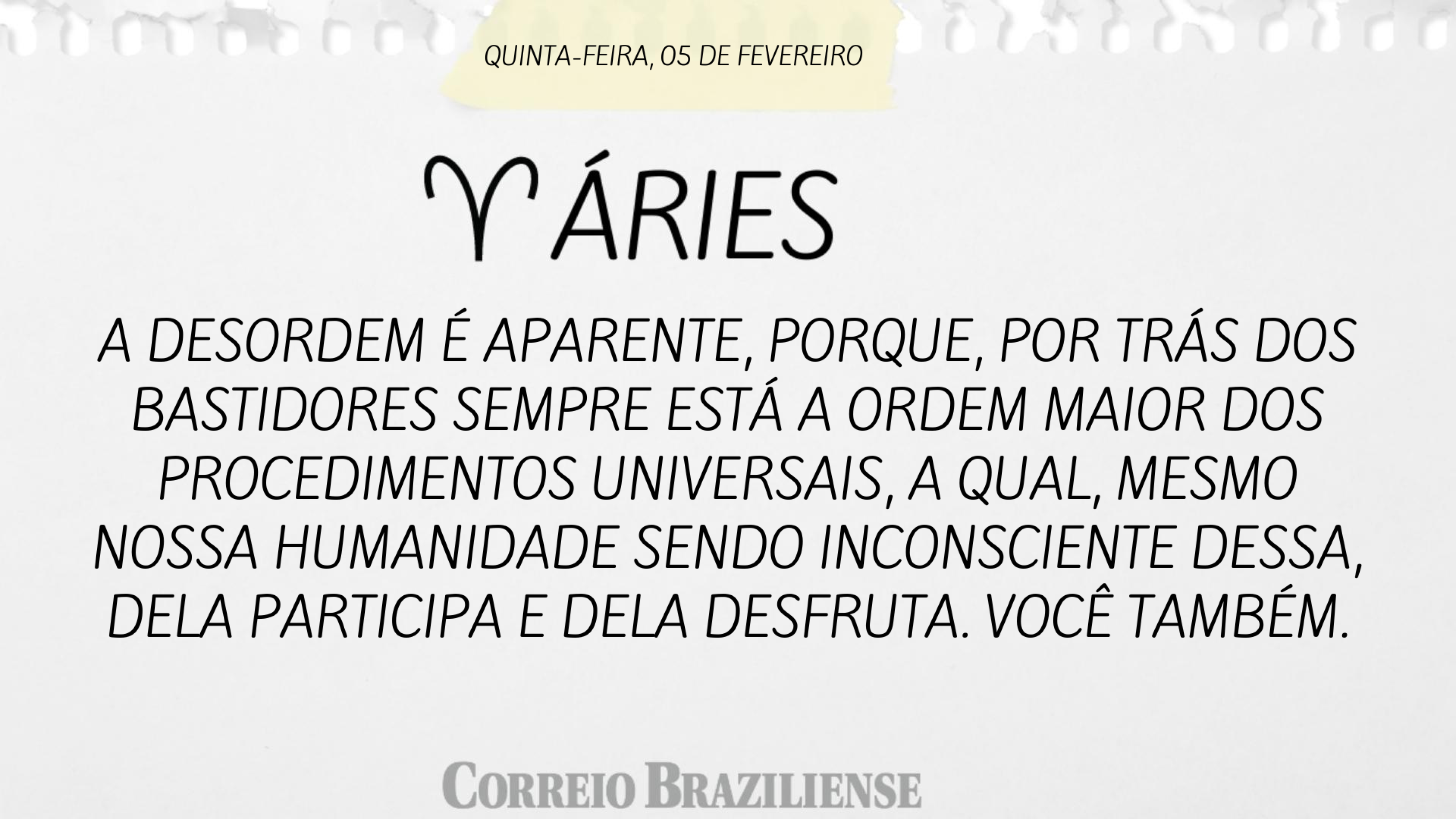 Hor&oacute;scopo desta quinta