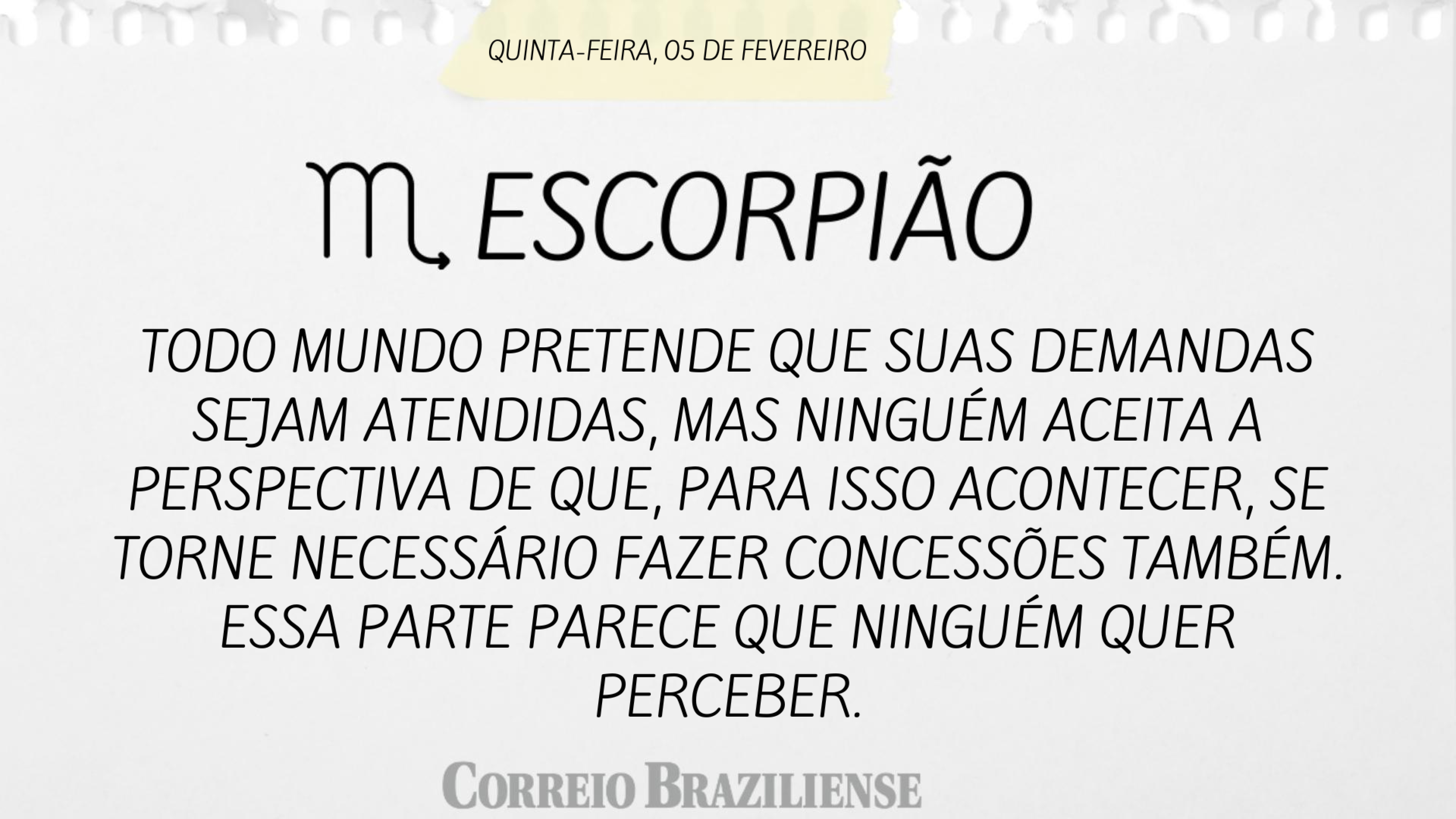 Hor&oacute;scopo desta quinta