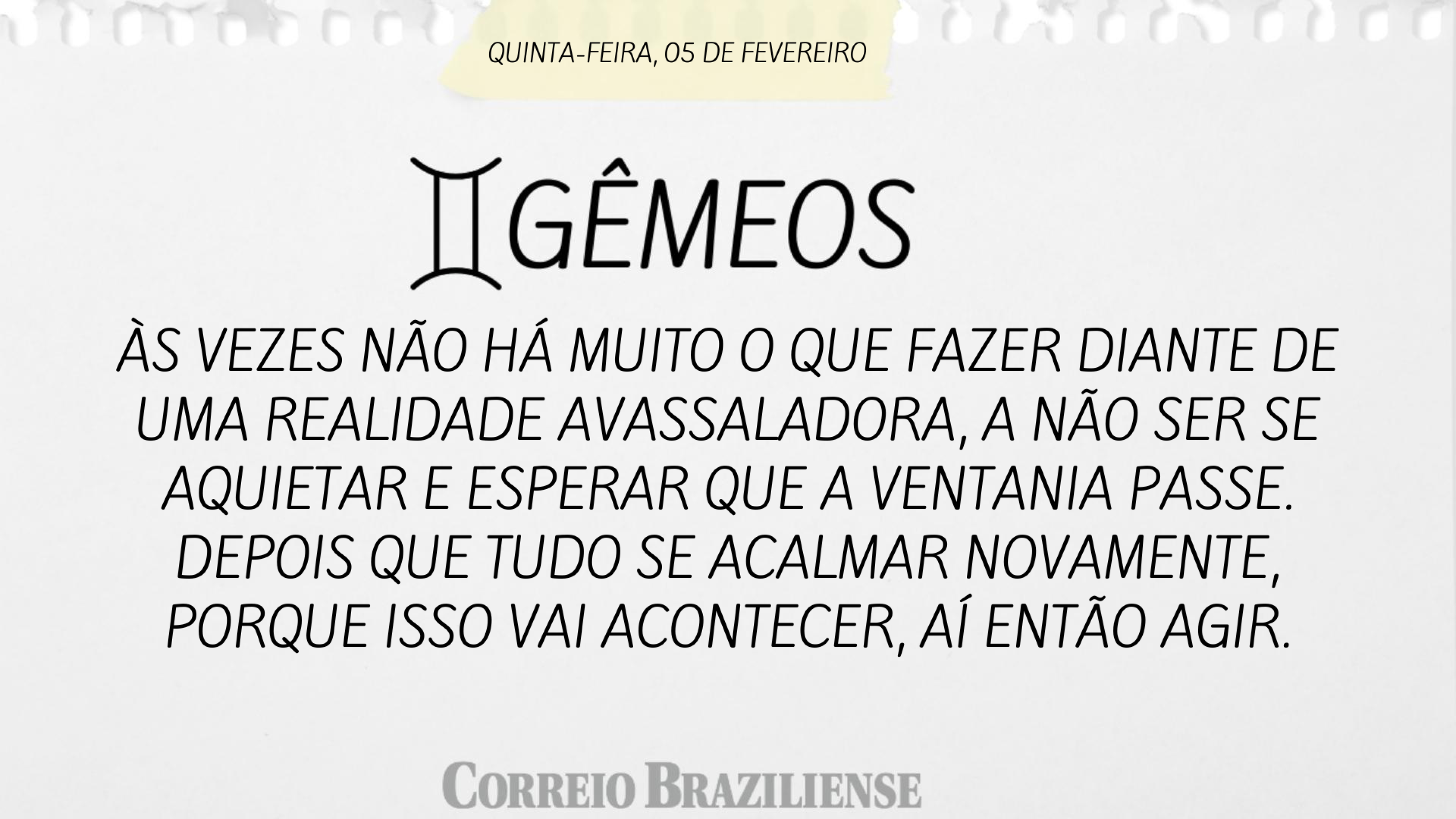 Hor&oacute;scopo desta quinta