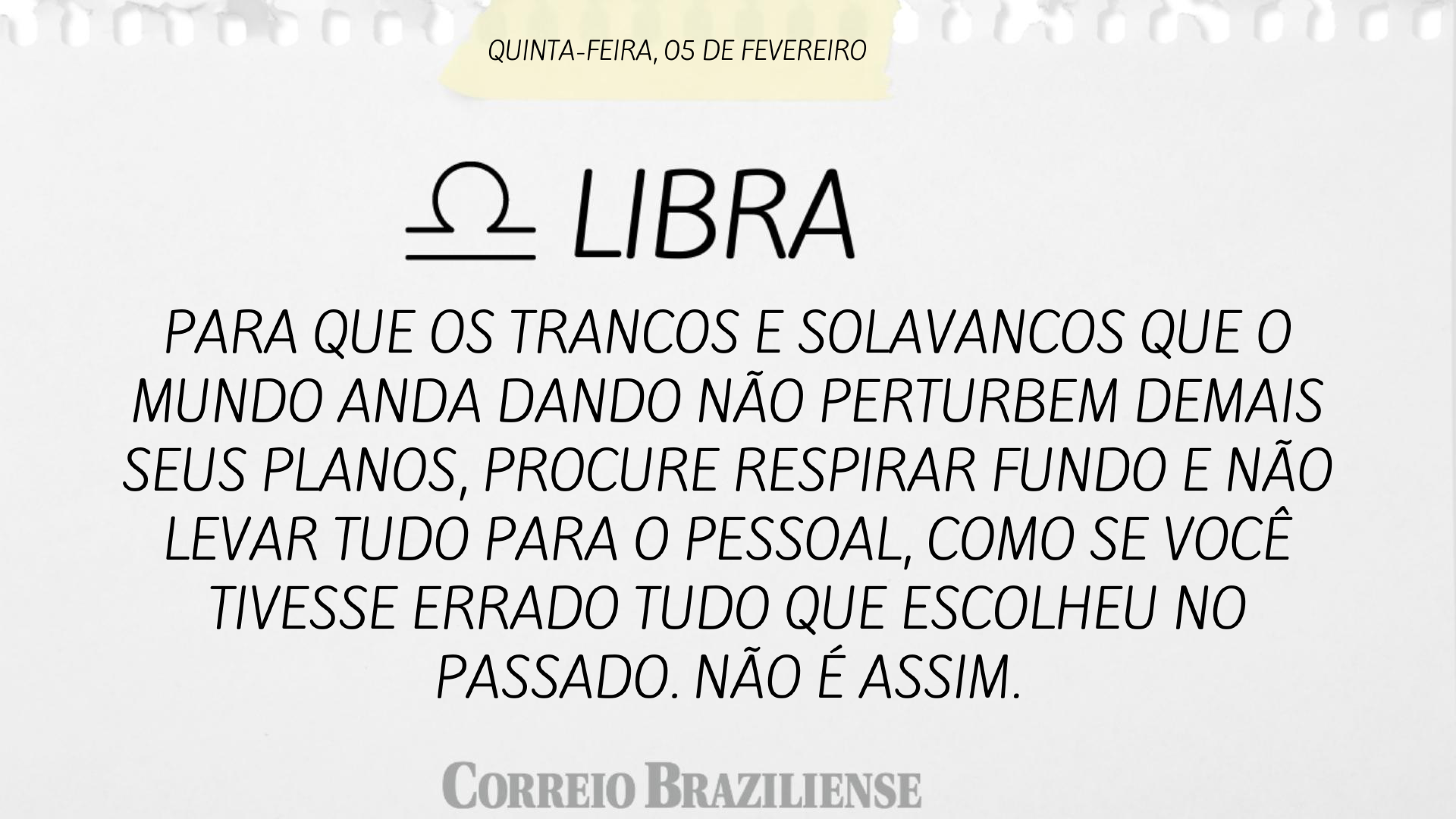 Hor&oacute;scopo desta quinta