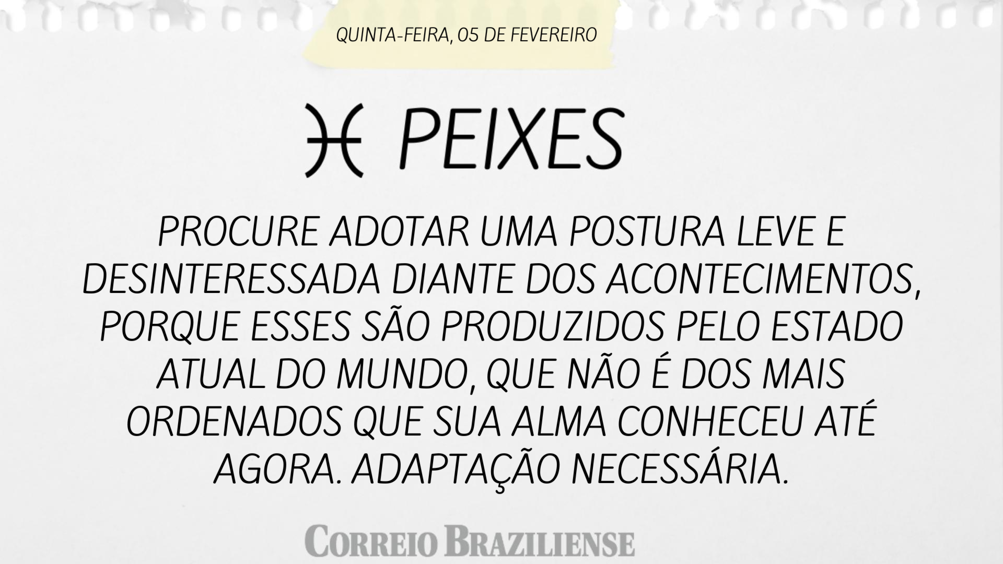 Hor&oacute;scopo desta quinta