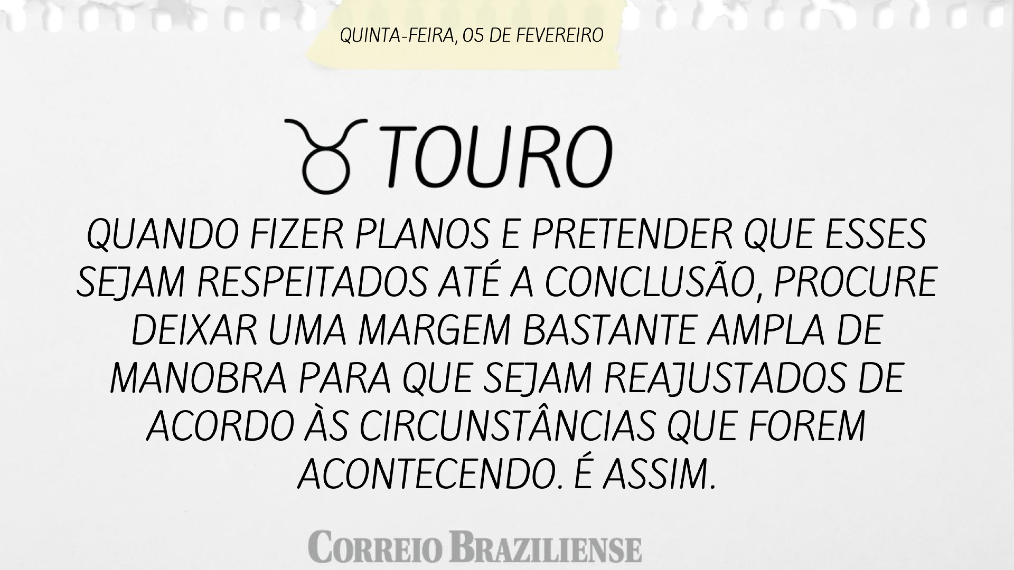 Hor&oacute;scopo desta quinta