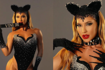 Virgínia durante o ensaio feito em homenagem a Luma de Oliveira e Vini Jr. -  (crédito: Reprodução / Instagram / Virginia Fonseca)