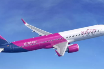 Avião da companhia 'Wizz Air': susto no Oriente Médio -  (crédito: Reprodução/ 'X')