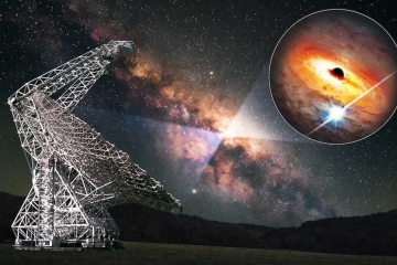 Objeto é um pulsar de milissegundo, um tipo especial de estrela de nêutrons que gira em altíssima velocidade -  (crédito: Danielle Futselaar/Breakthrough Listen)