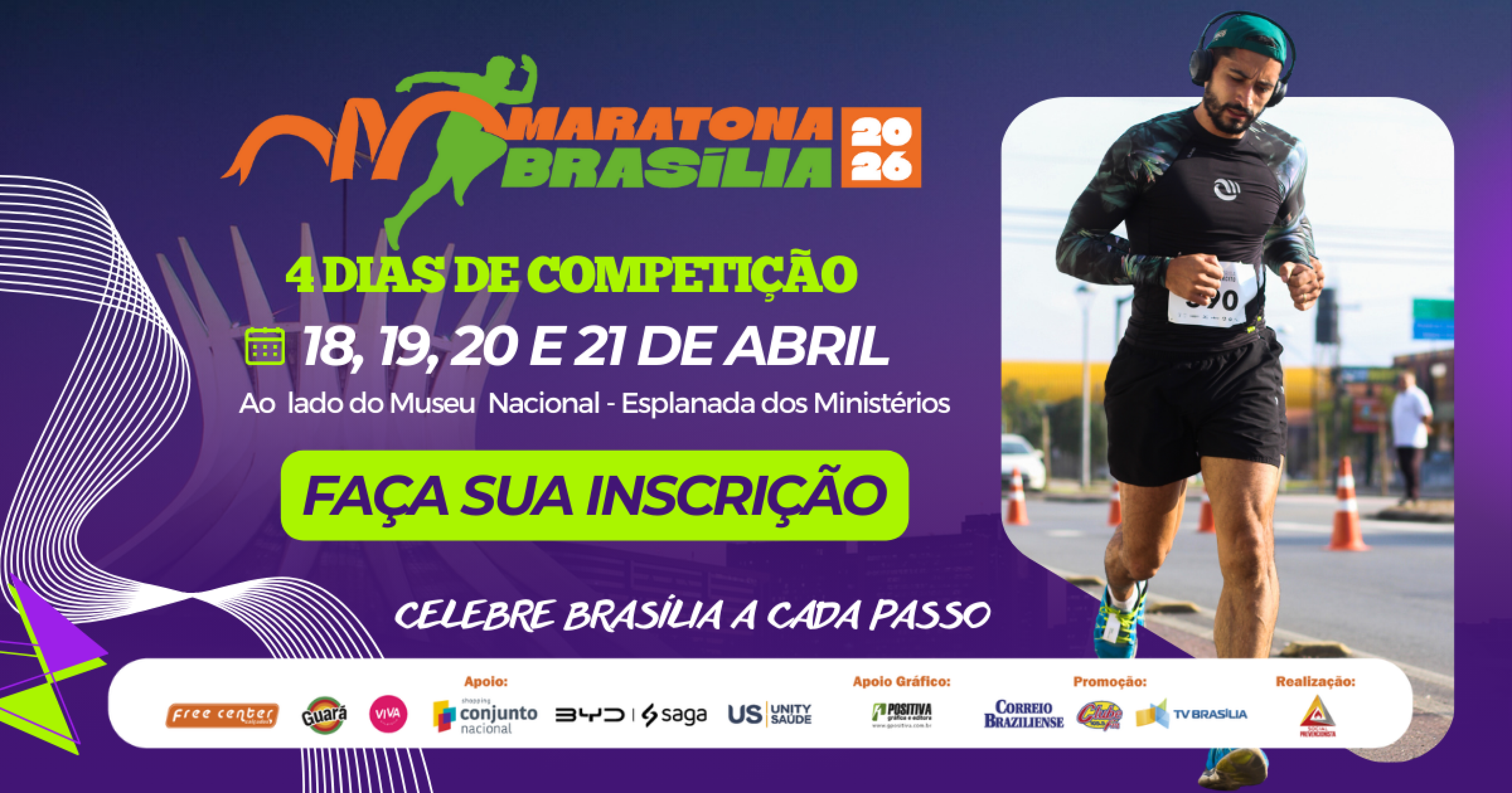 Maratona Brasília 2026
- (crédito: CB Brands) Maratona Brasília 2026
- (crédito: CB Brands)
